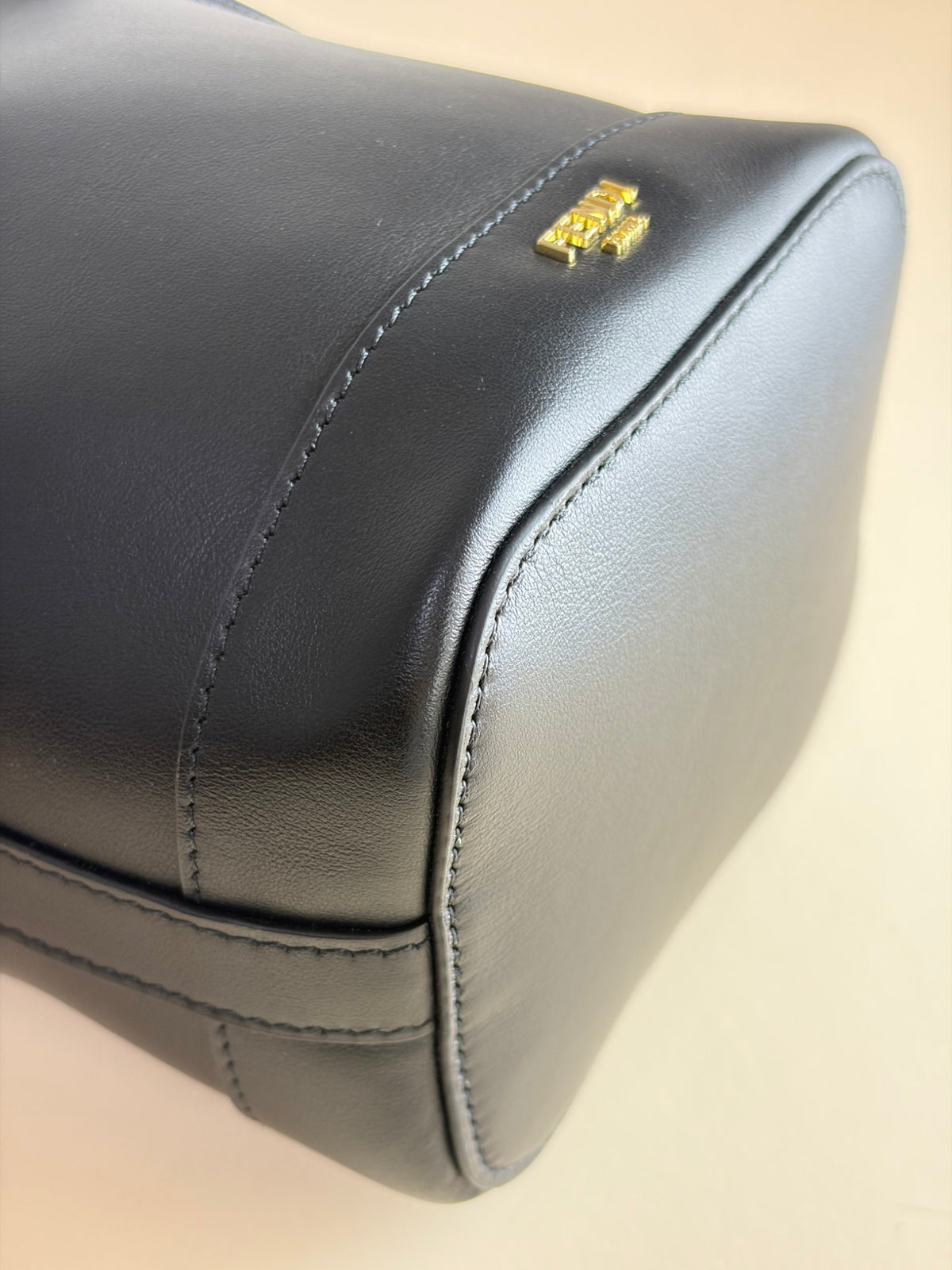 Fendi Black calfskin Mon Tresor Mini Bucket Bag
