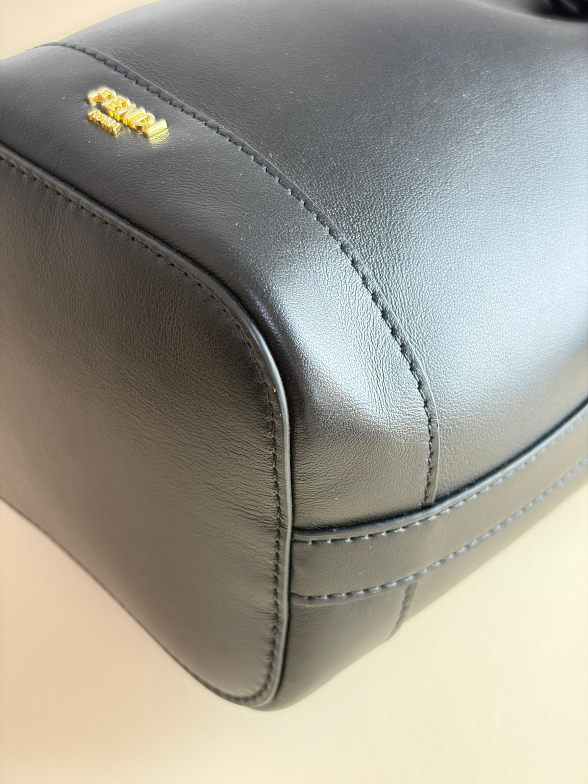 Fendi Black calfskin Mon Tresor Mini Bucket Bag