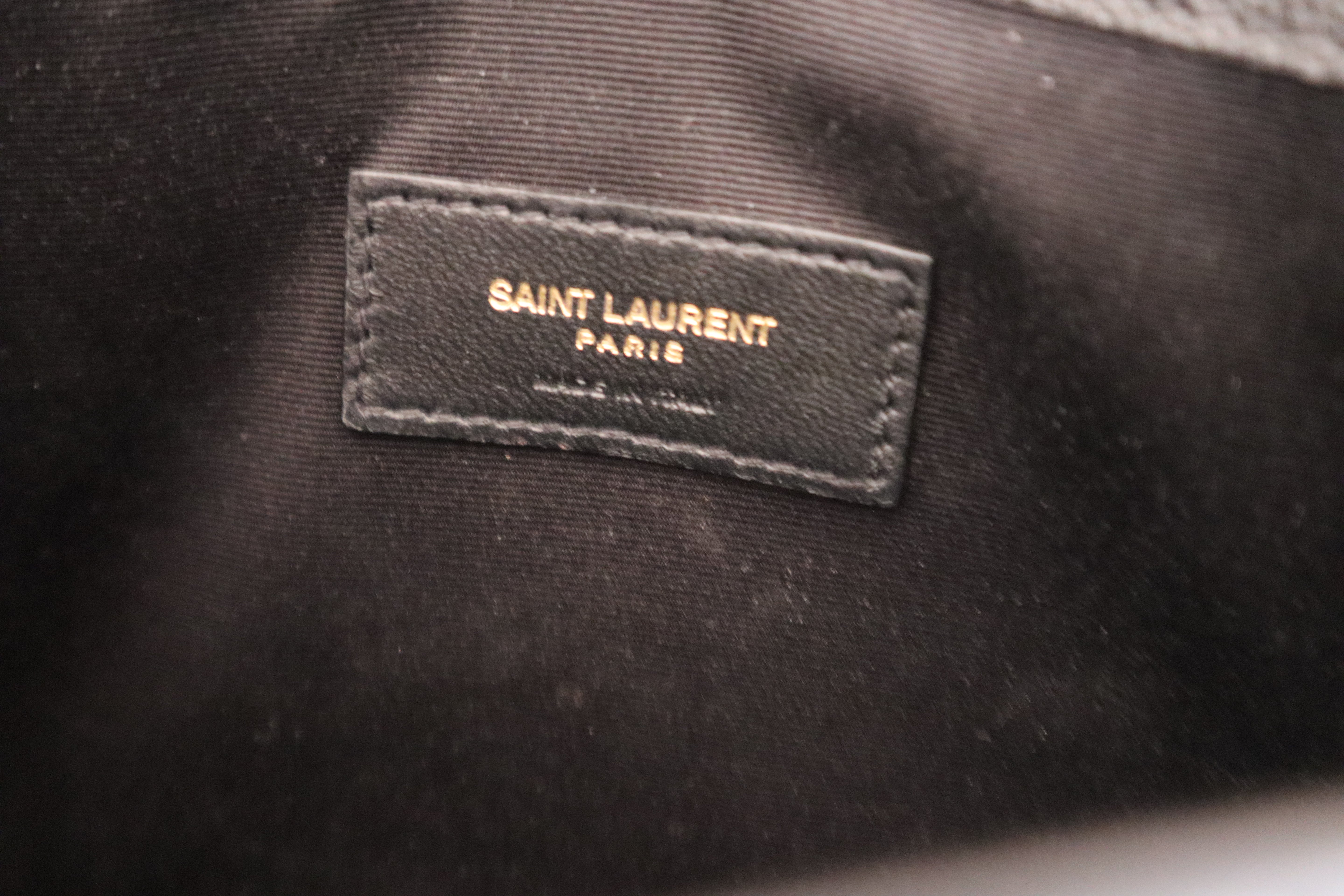 YSL Black Uptown Pouch