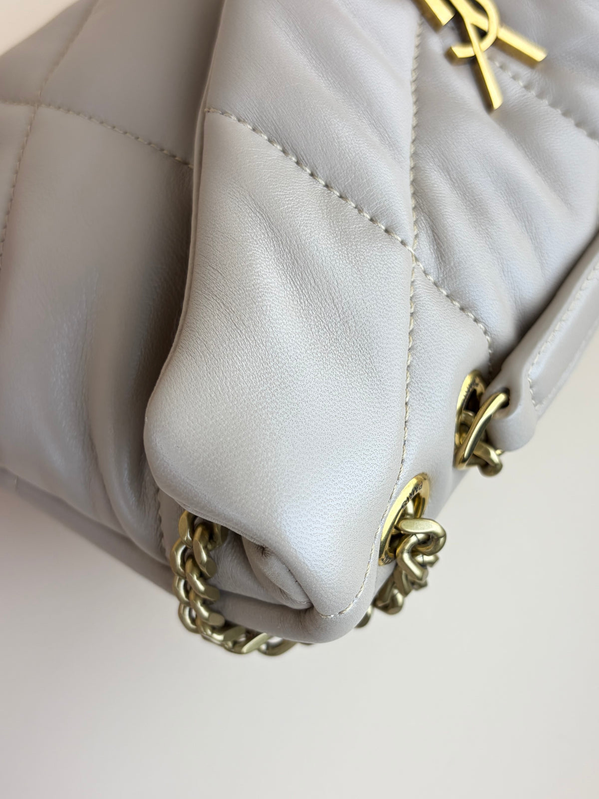 YSL beige lambskin Loulou buffer toy