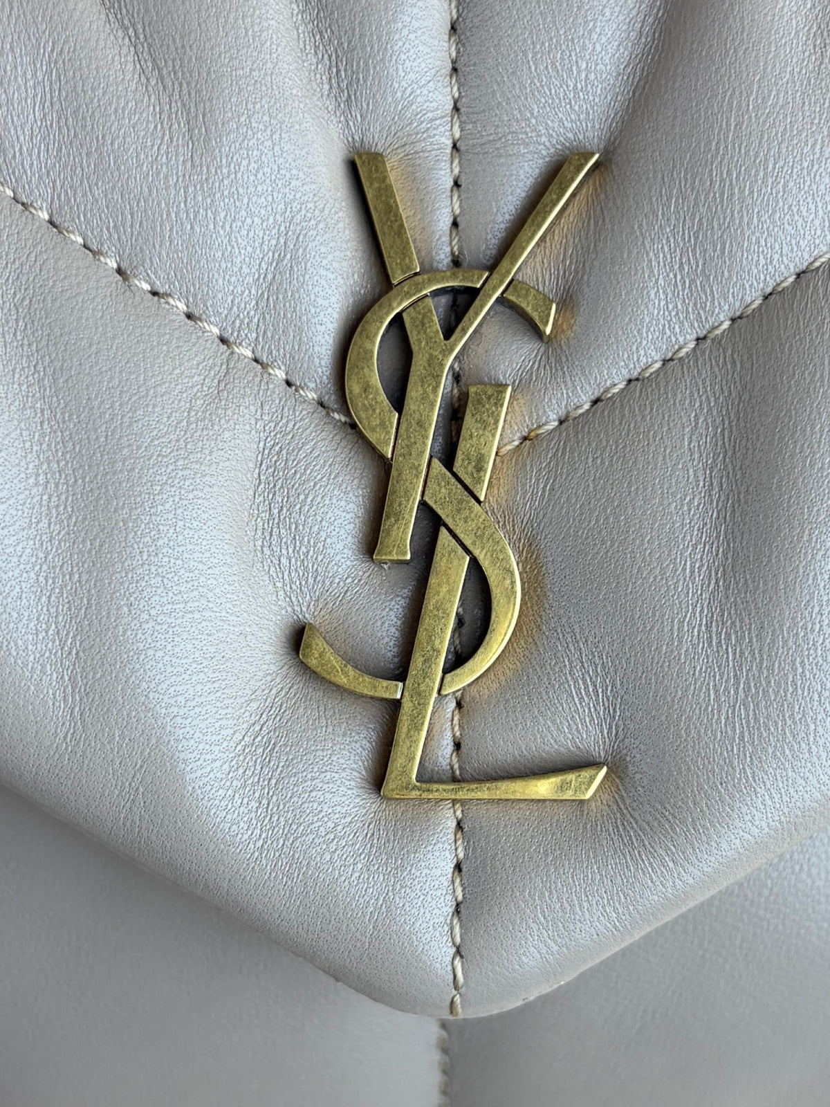 YSL beige lambskin Loulou buffer toy