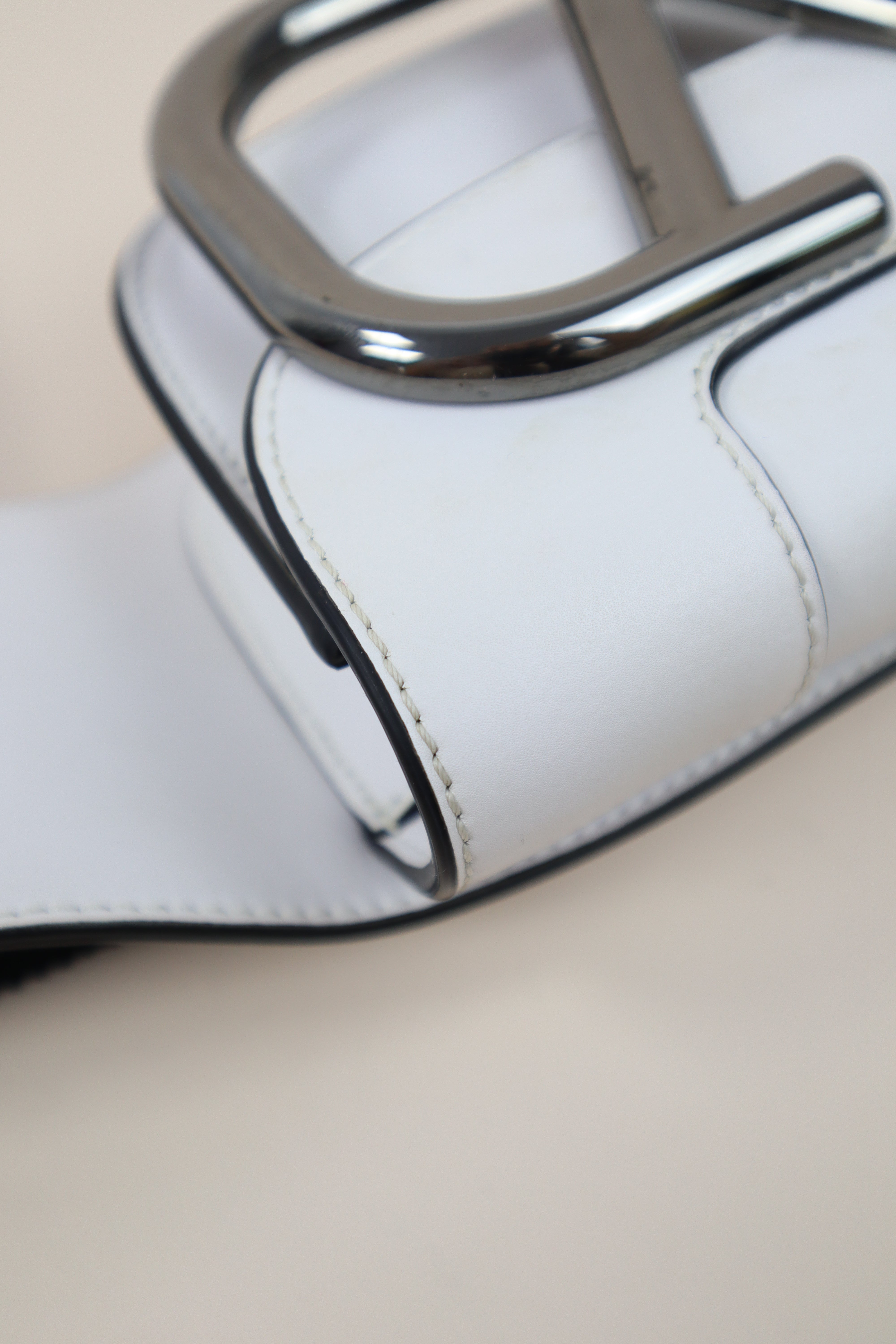 Valentino White Super V Logo Belt Bag