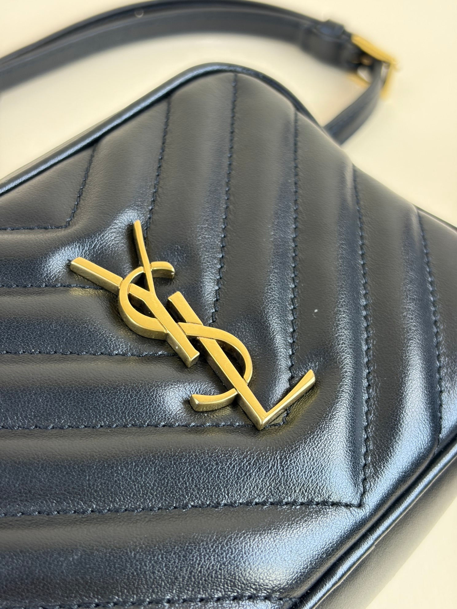 YSL Black Quilted Lou Belt Bag