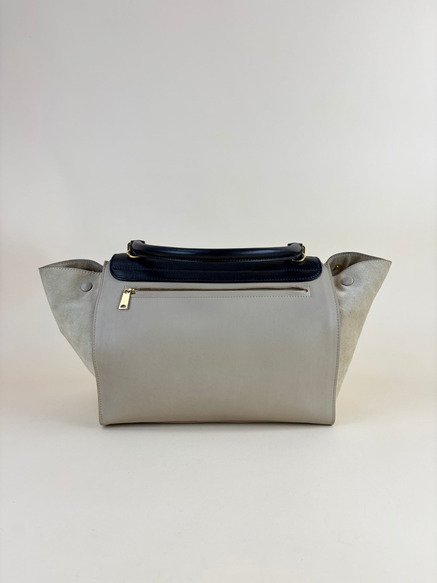 Celine Bicolor Trapeze Medium Bag with Strap