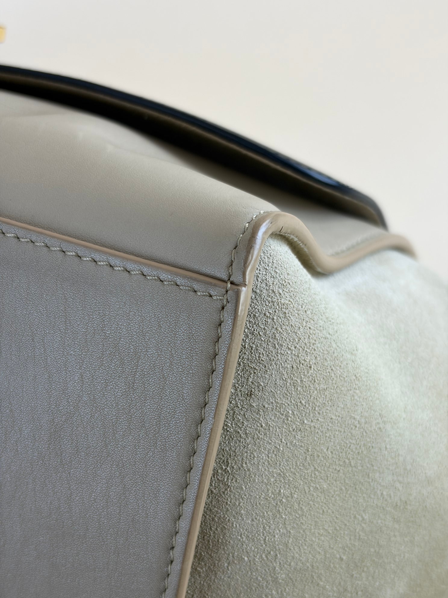 Celine Bicolor Trapeze Medium Bag with Strap