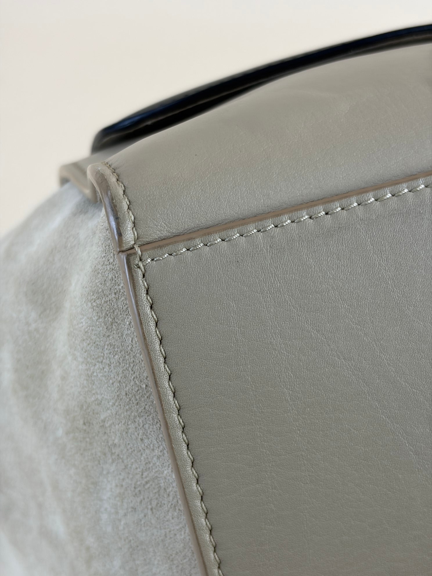 Celine Bicolor Trapeze Medium Bag with Strap