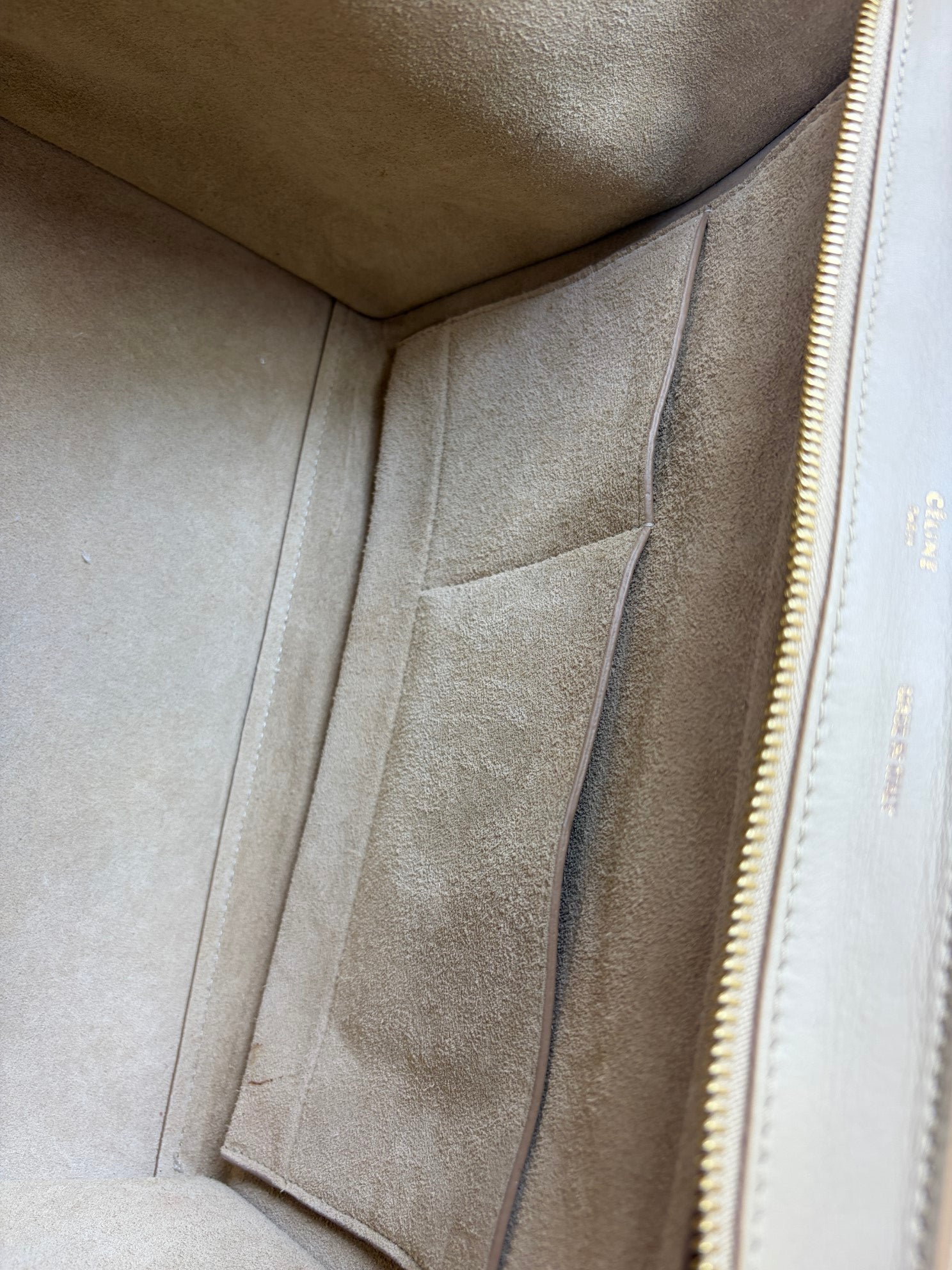 Celine Bicolor Trapeze Medium Bag with Strap