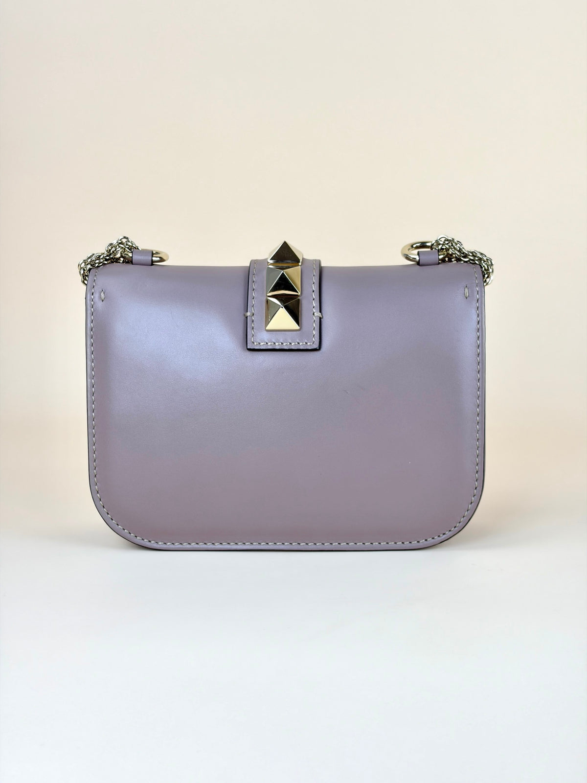 Valentino Poudre pink leather Glam Lock Small Shoulder Bag