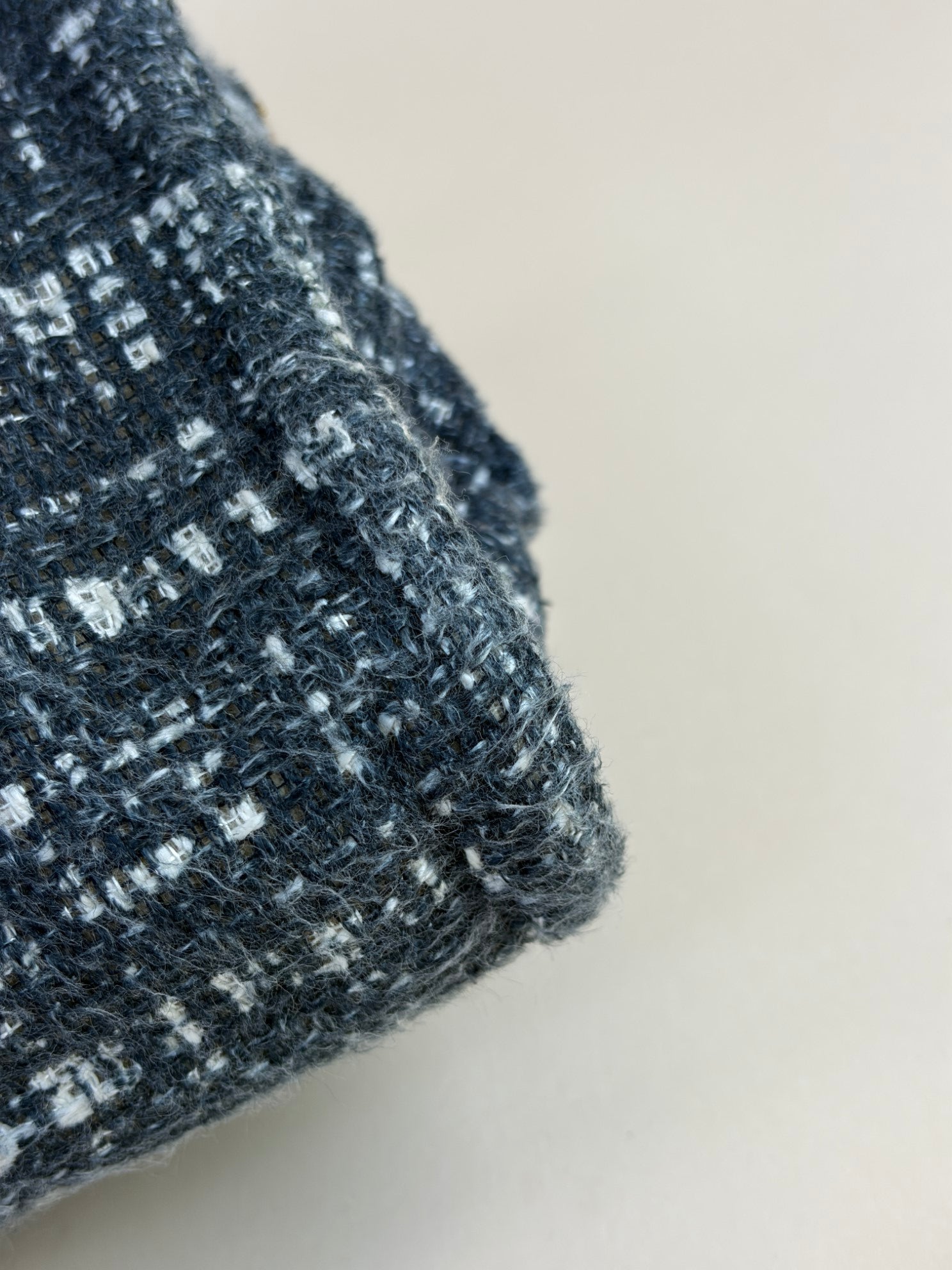 Prada Gray Tela Tweed Turnlock Flap Large Clutch