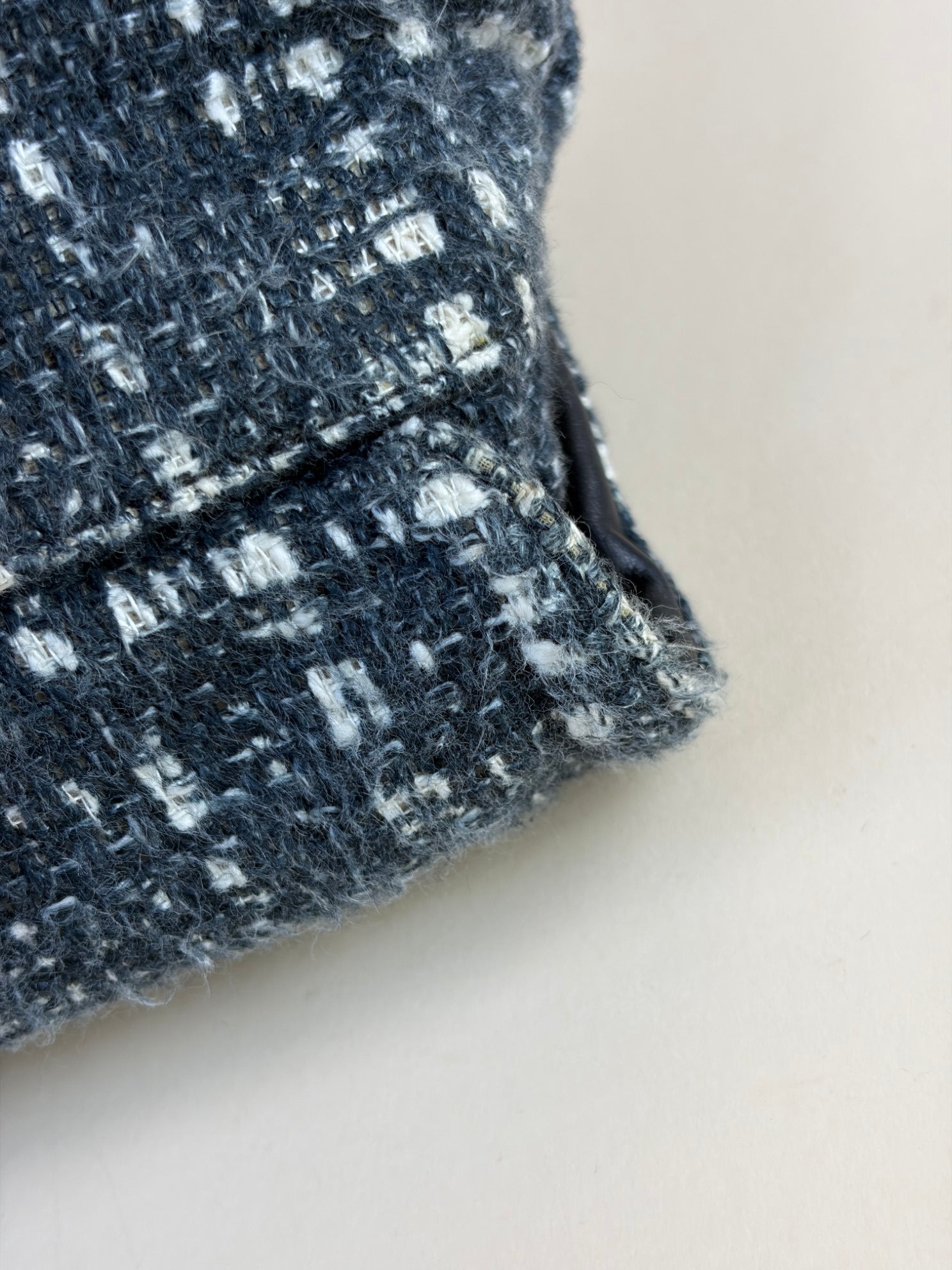 Prada Gray Tela Tweed Turnlock Flap Large Clutch