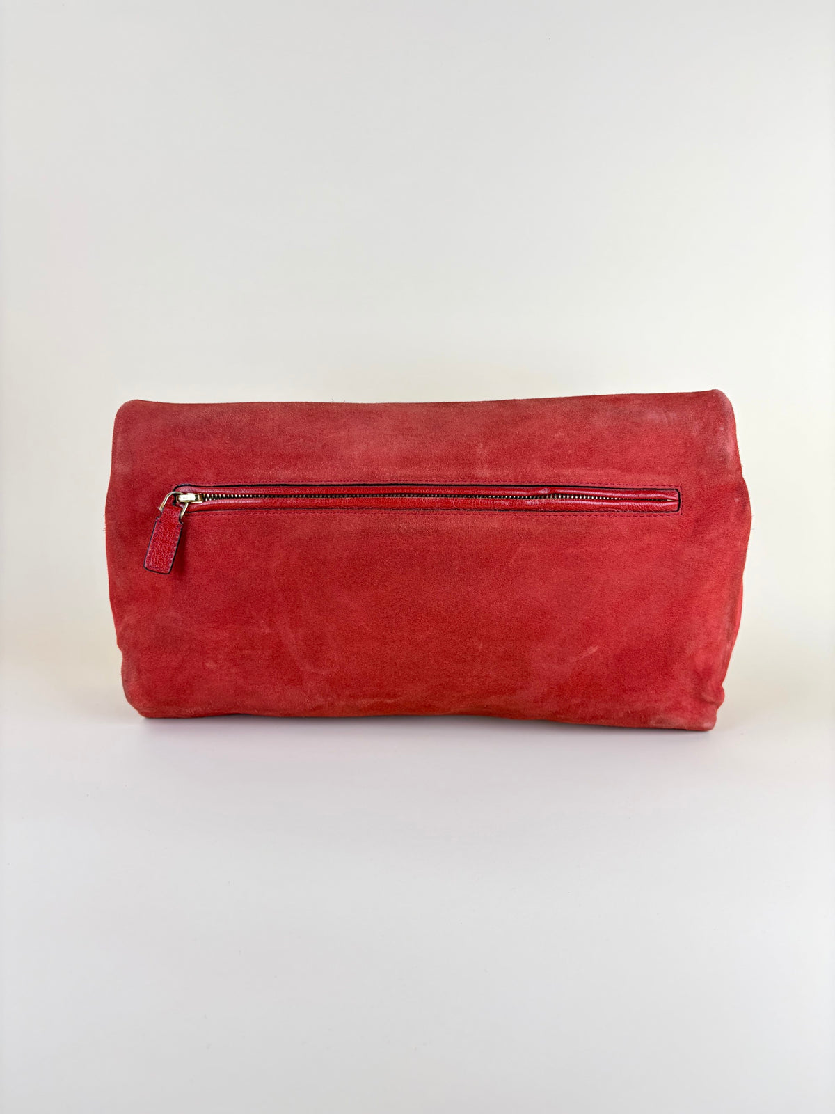 Tom Ford Rust Orange Suede Natalia Convertible Clutch Bag