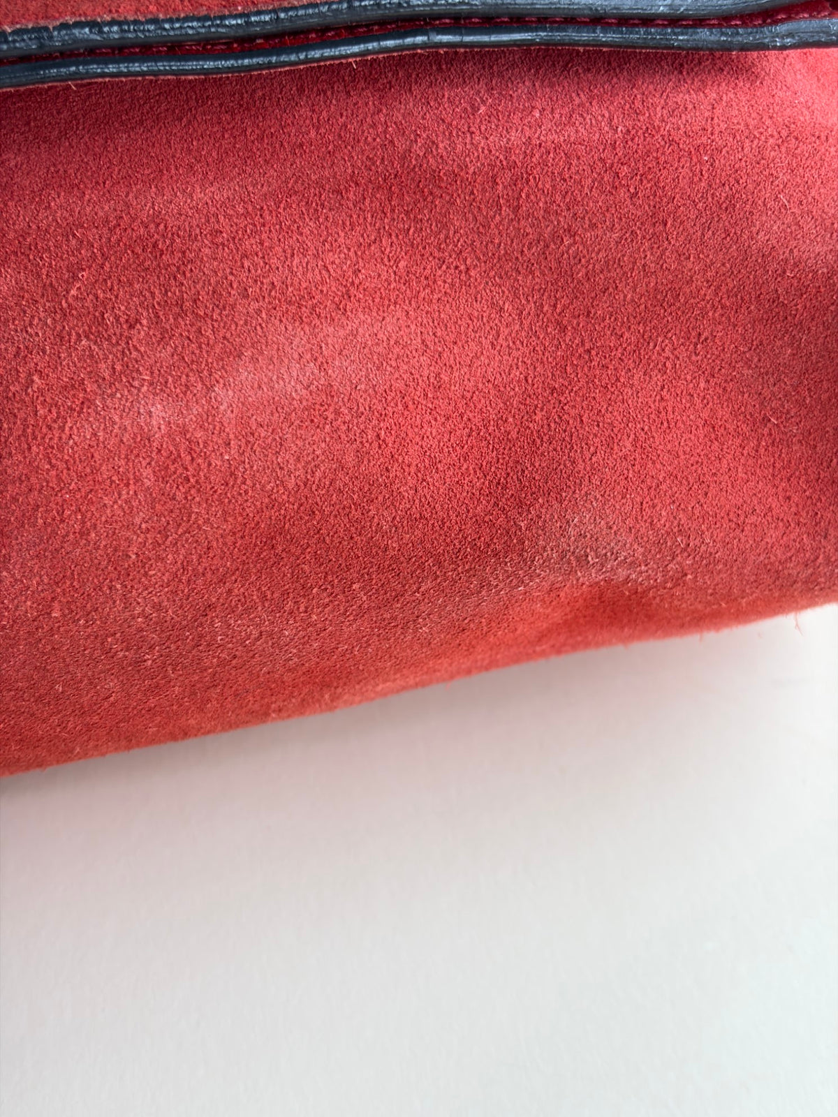 Tom Ford Rust Orange Suede Natalia Convertible Clutch Bag