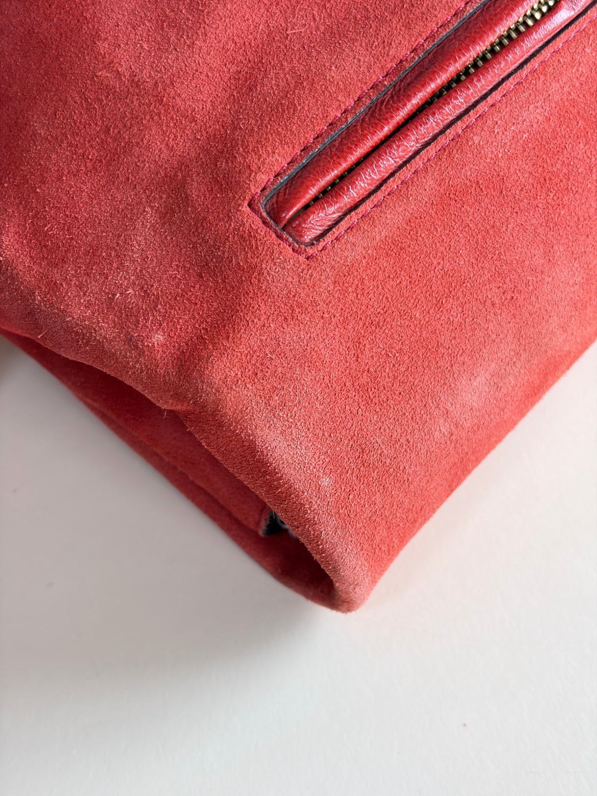 Tom Ford Rust Orange Suede Natalia Convertible Clutch Bag