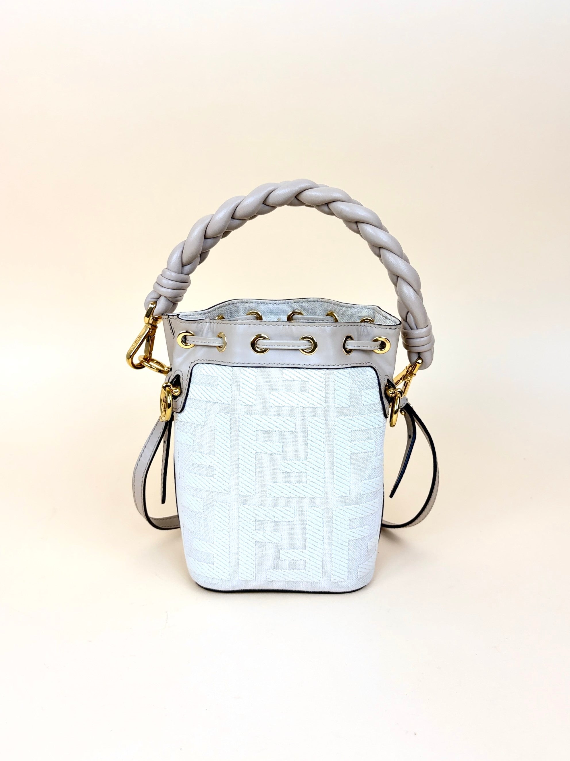 Fendi Bicolor Mini Montresor Braided Bucket Bag