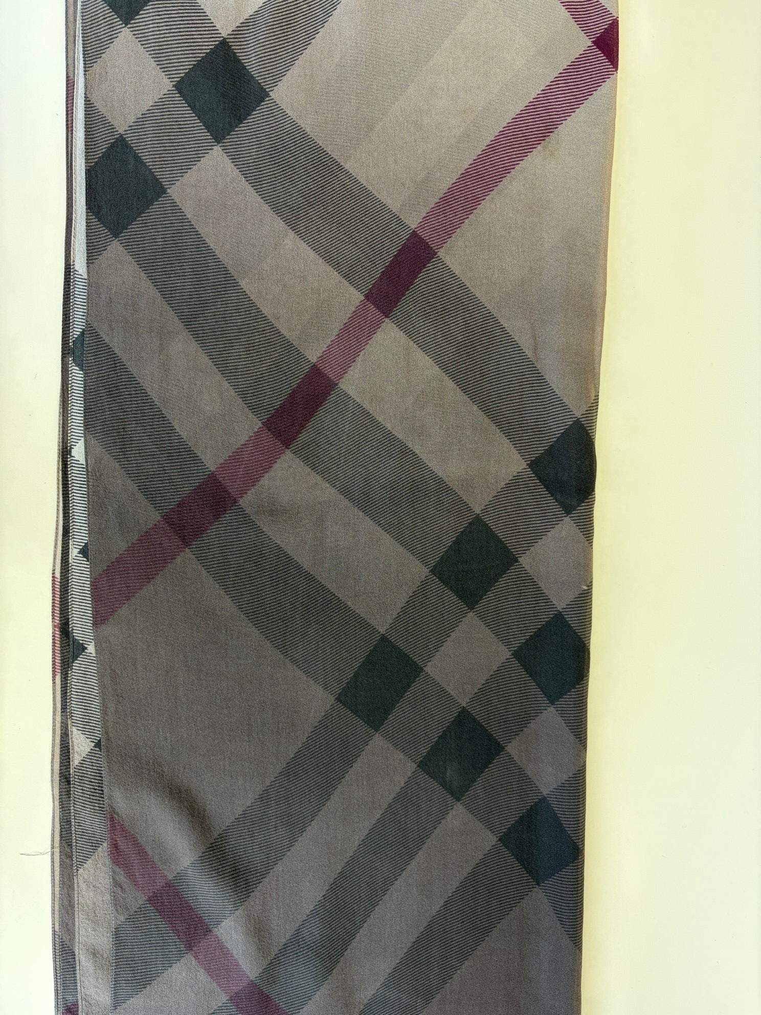 Burberry Brown/gaint check chiffon scarf