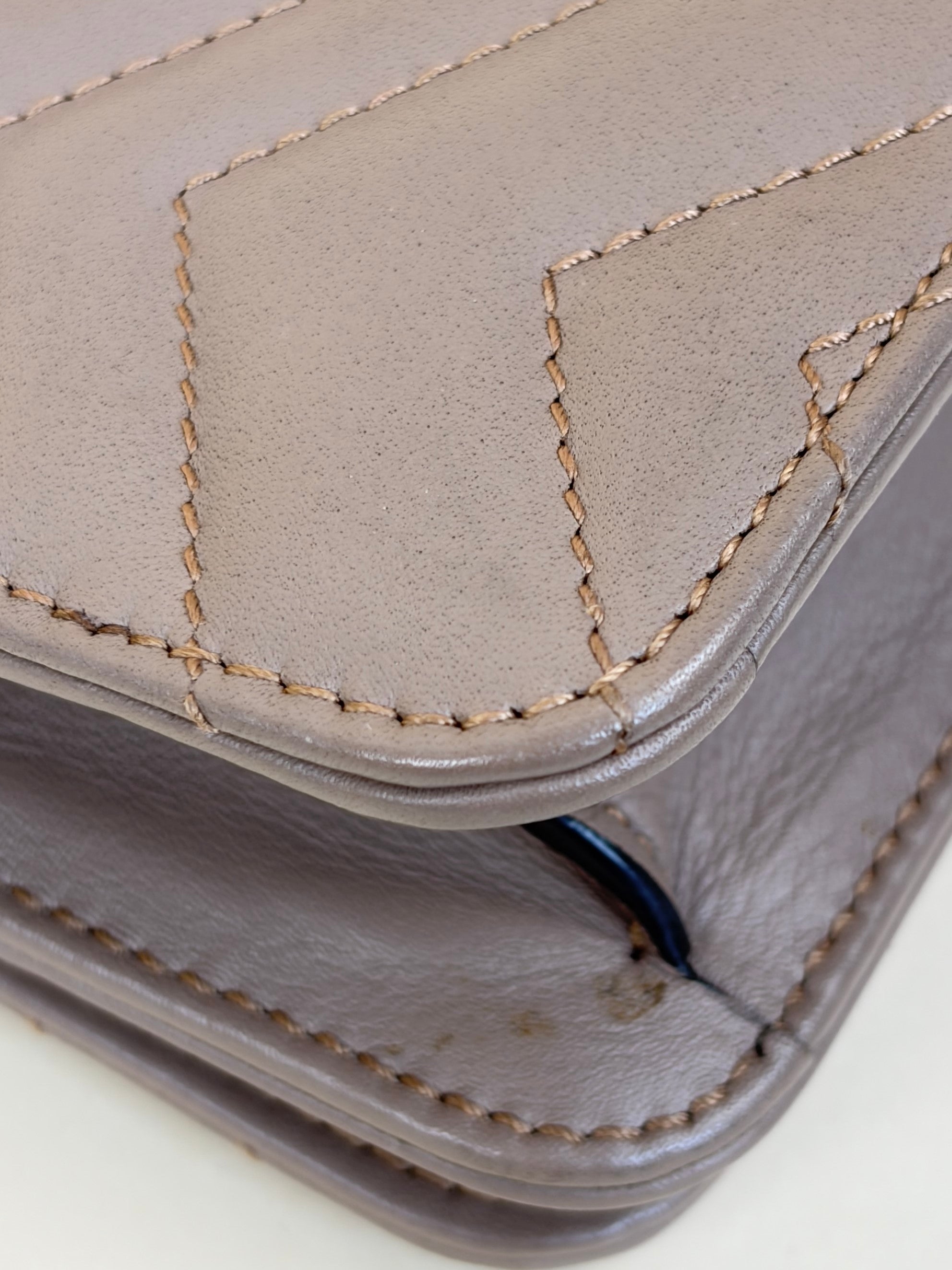 Gucci Nude Matelasse GG Marmont Mini Wallet On Chain