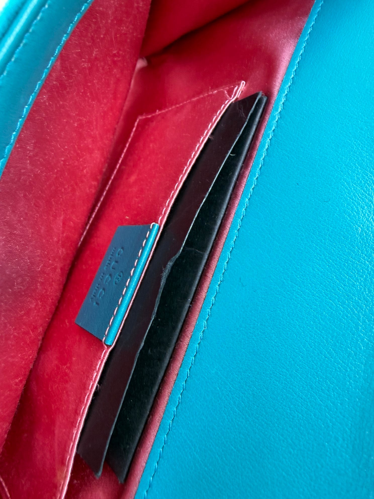 Gucci Turquoise Dionysus velvet crystal clutch