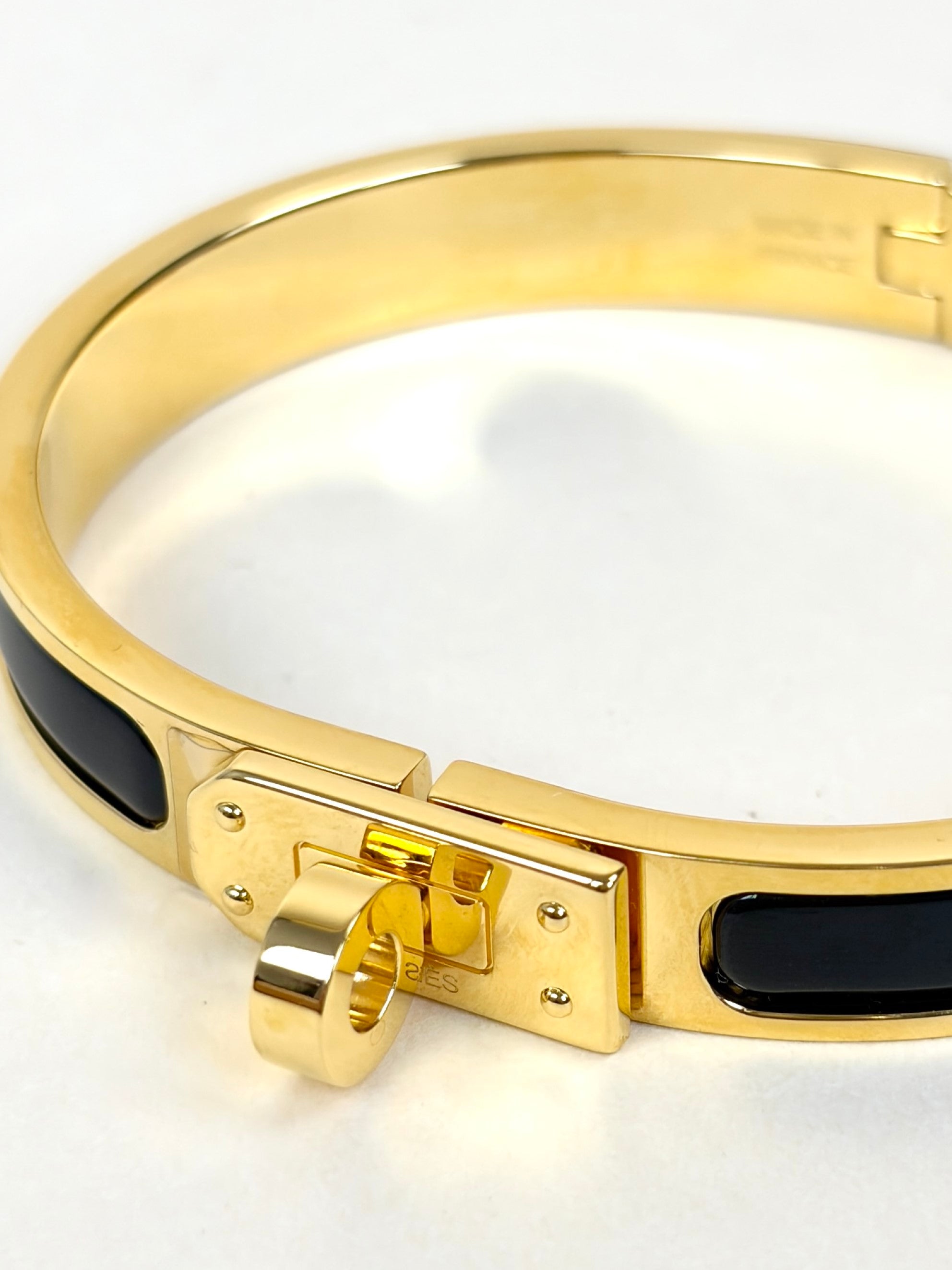 Hermes Noir Mini Clic Kelly Bracelet PM