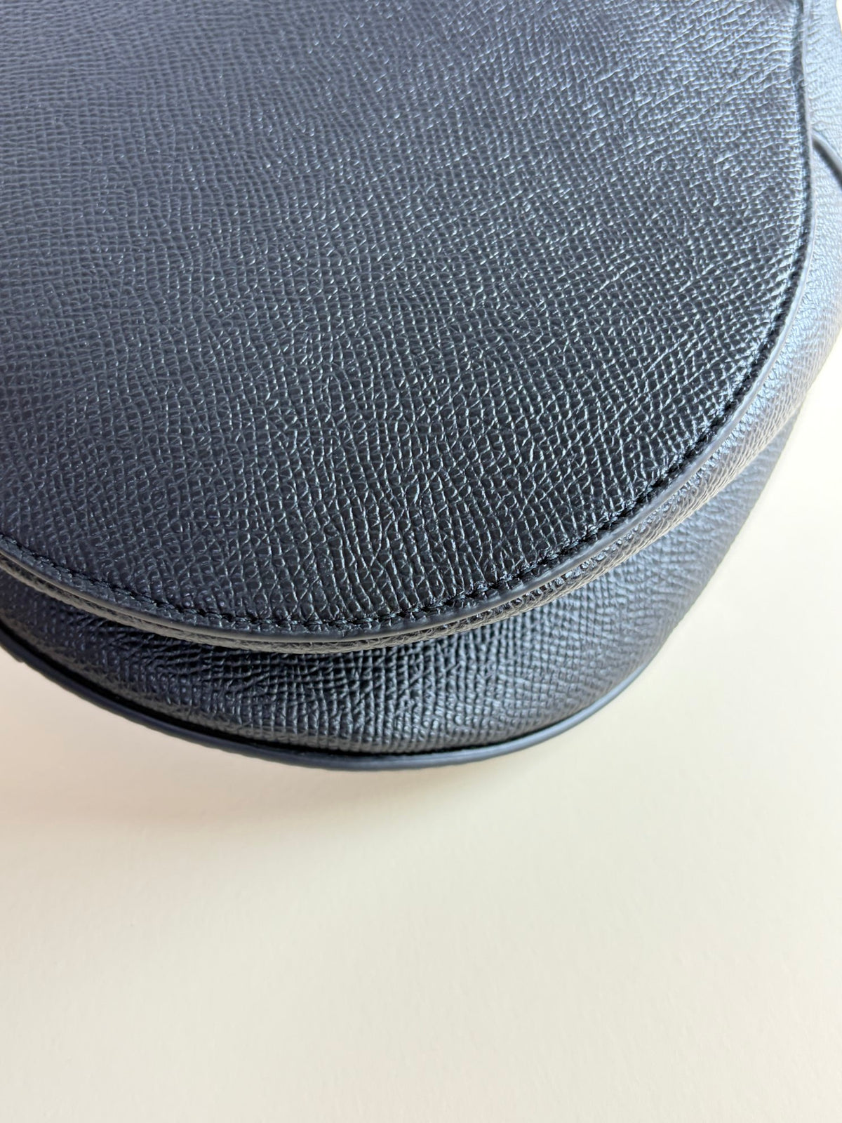 Christian Dior Black grained calfskin Saddle bag