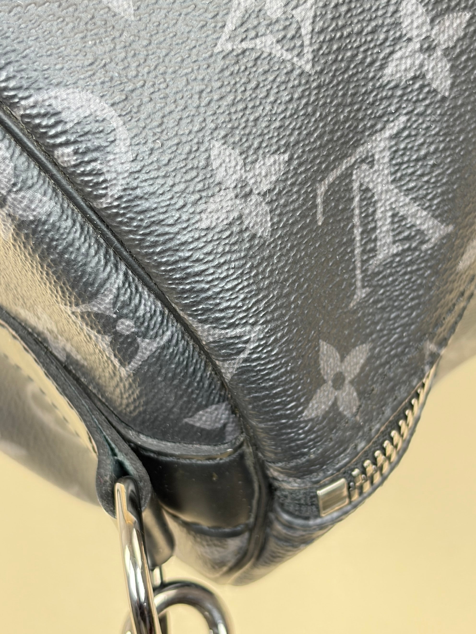 Louis Vuitton Monogram eclipse keepall bandoliered 55bag
