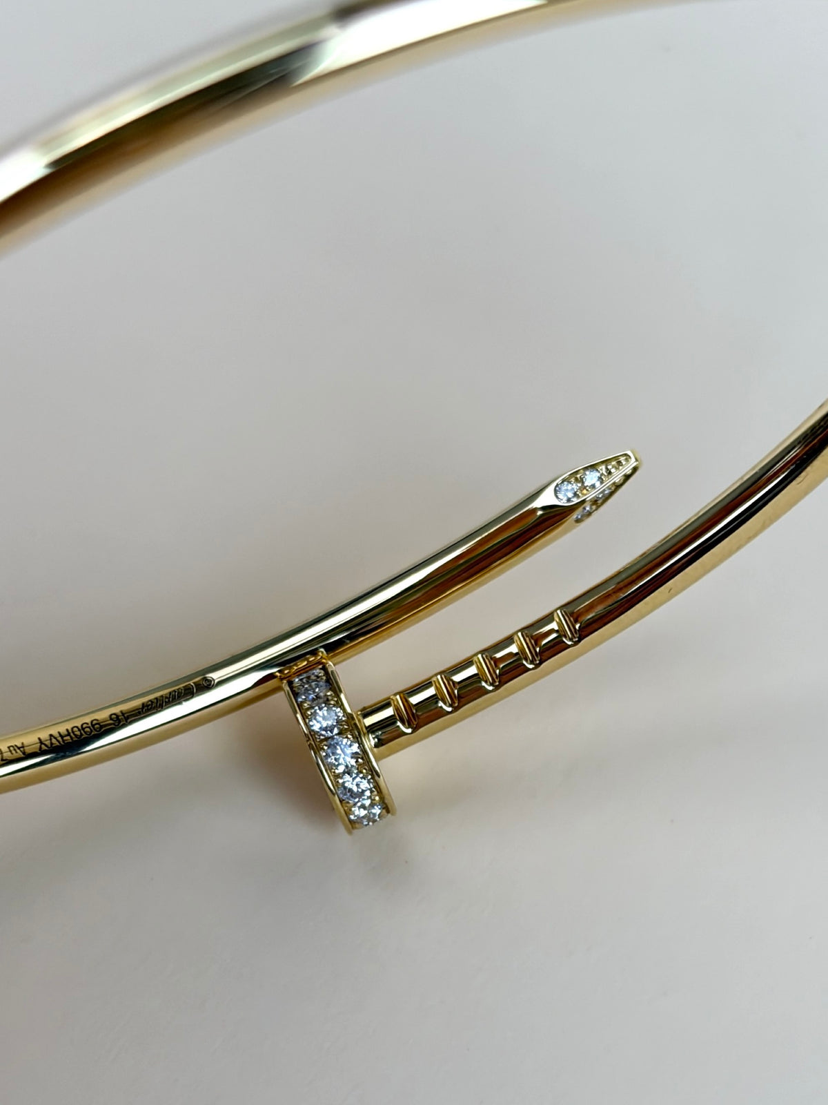 Cartier 18K Yellow Gold and diamonds Model Juste Un Clou Bracelet