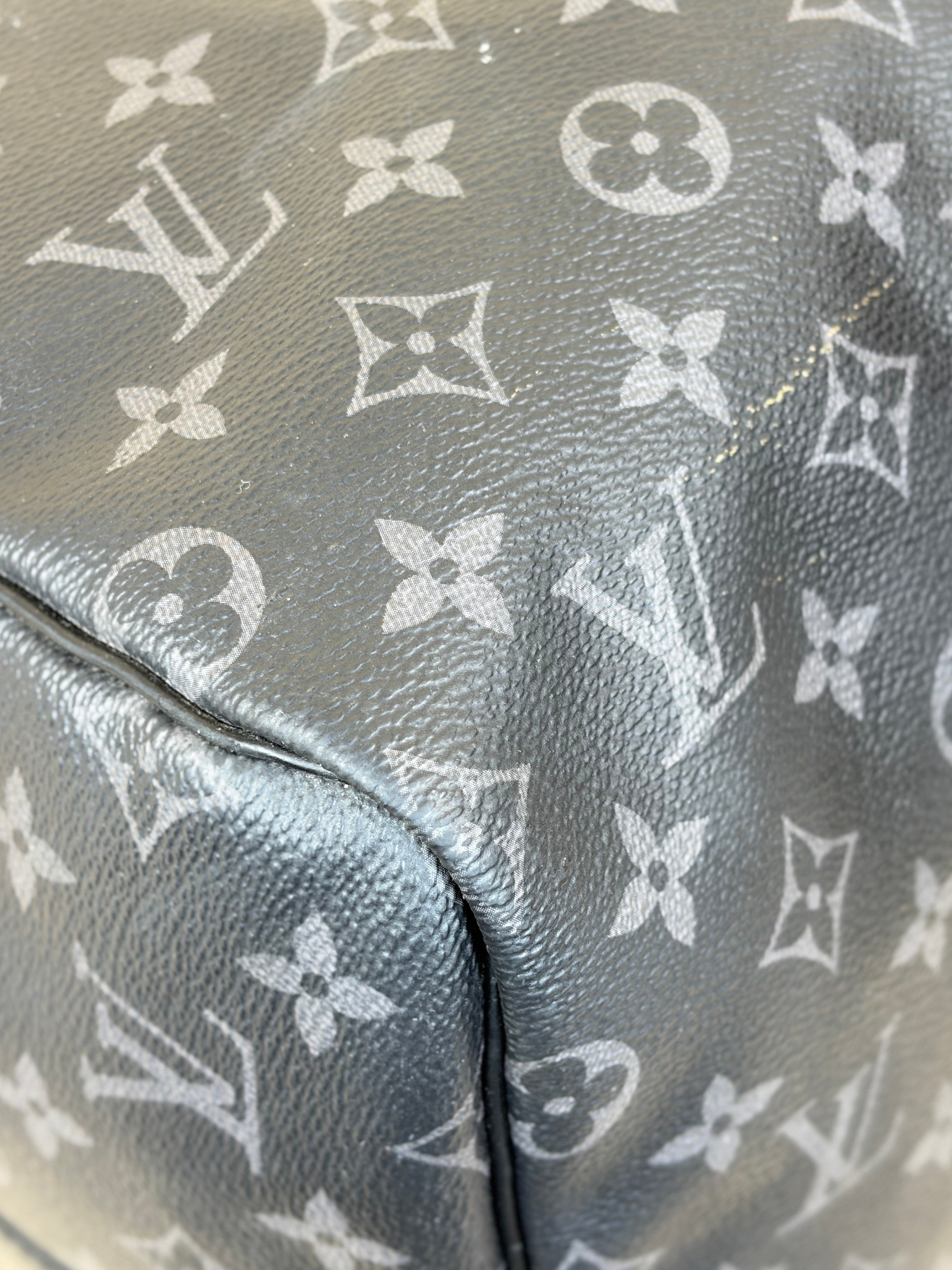 Louis Vuitton Monogram eclipse keepall bandoliered 55bag
