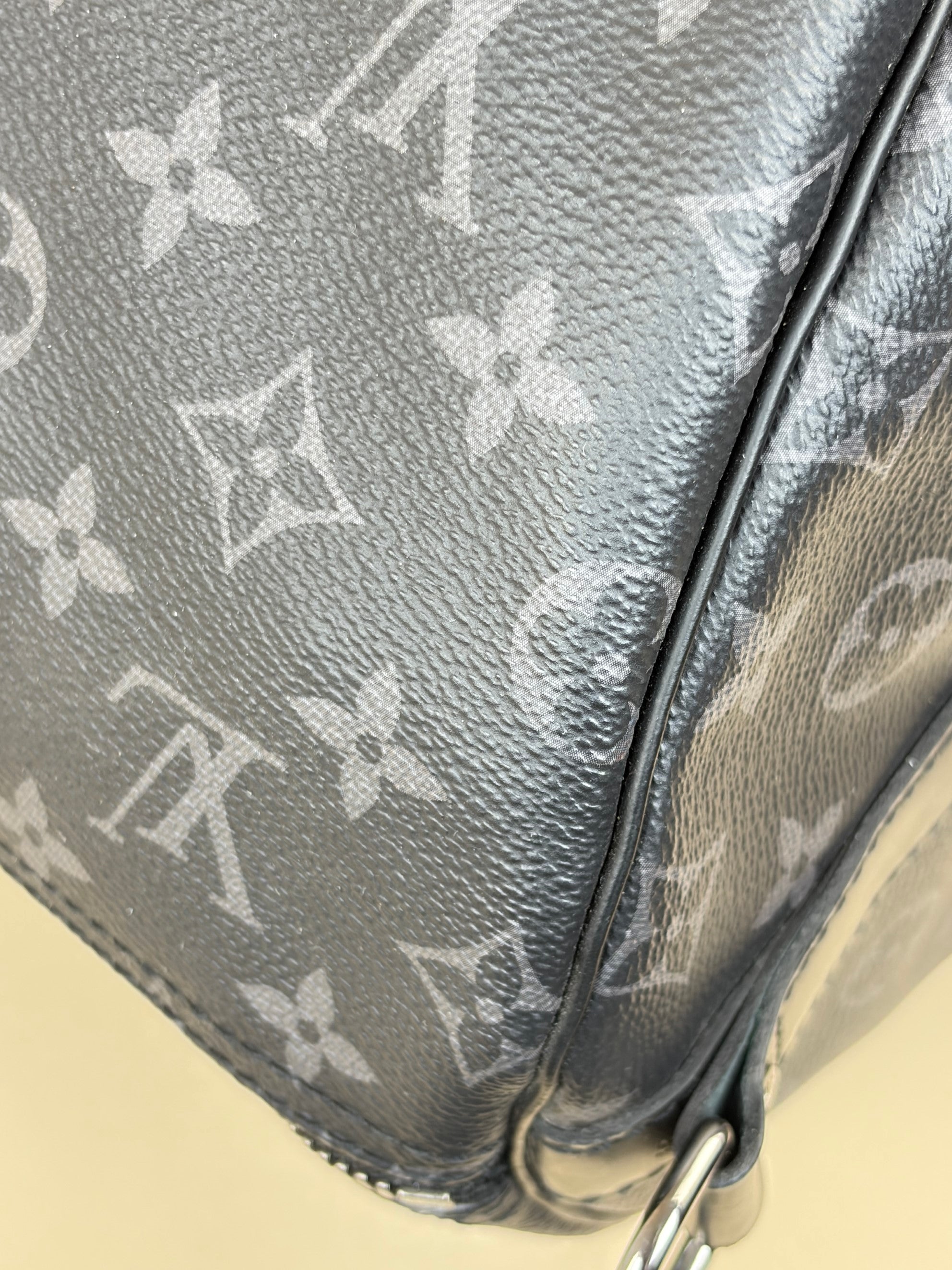 Louis Vuitton Monogram eclipse keepall bandoliered 55bag
