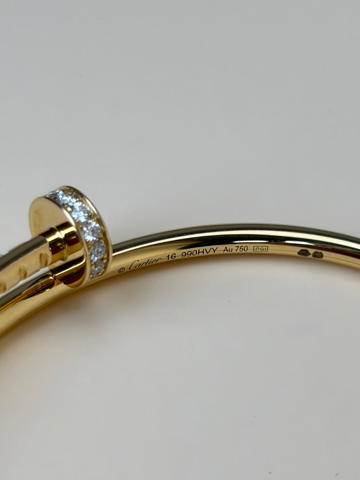 Cartier 18K Yellow Gold and diamonds Model Juste Un Clou Bracelet