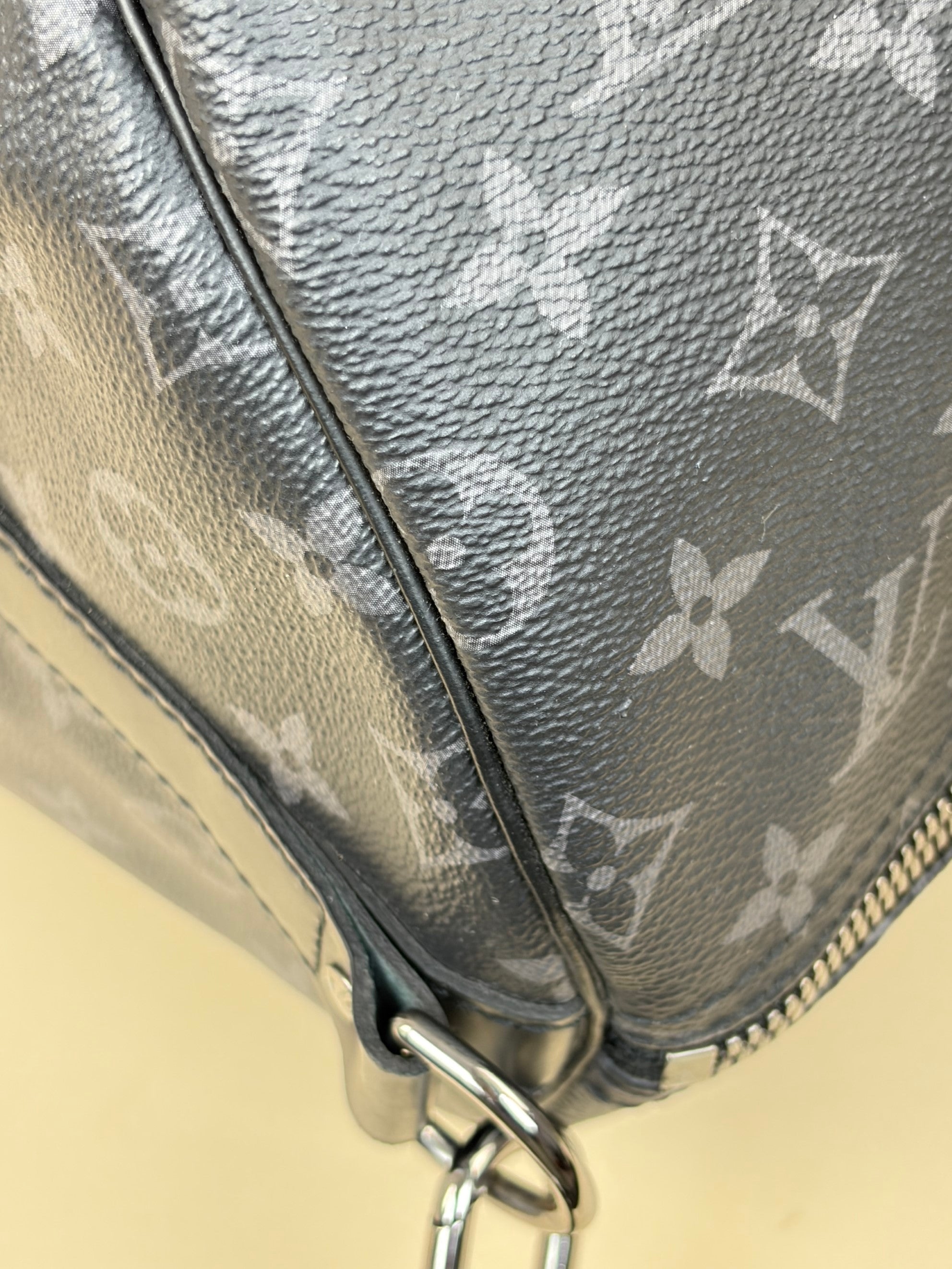Louis Vuitton Monogram eclipse keepall bandoliered 55bag