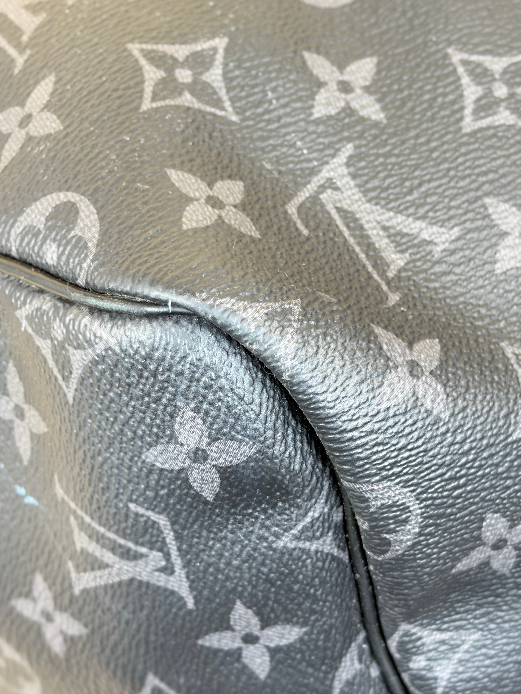 Louis Vuitton Monogram eclipse keepall bandoliered 55bag