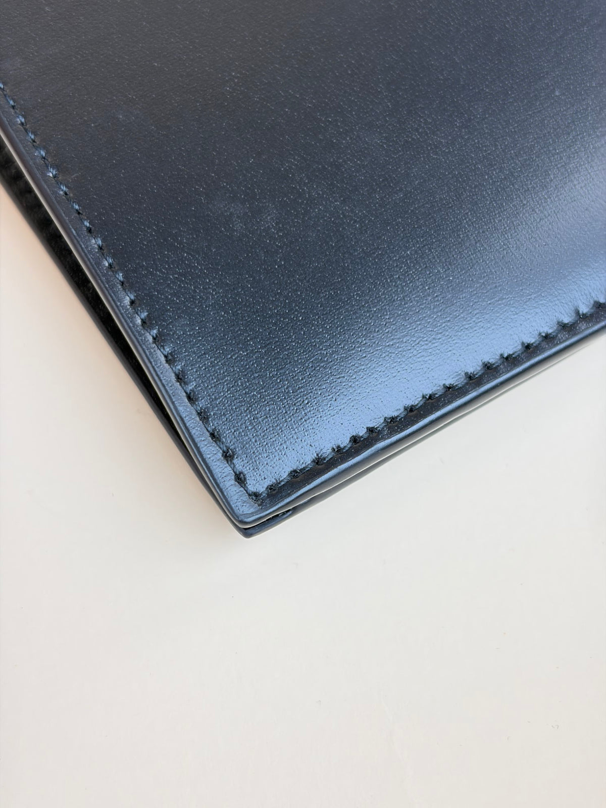 YSL black shiny leather tiny Cassandre east west wallet