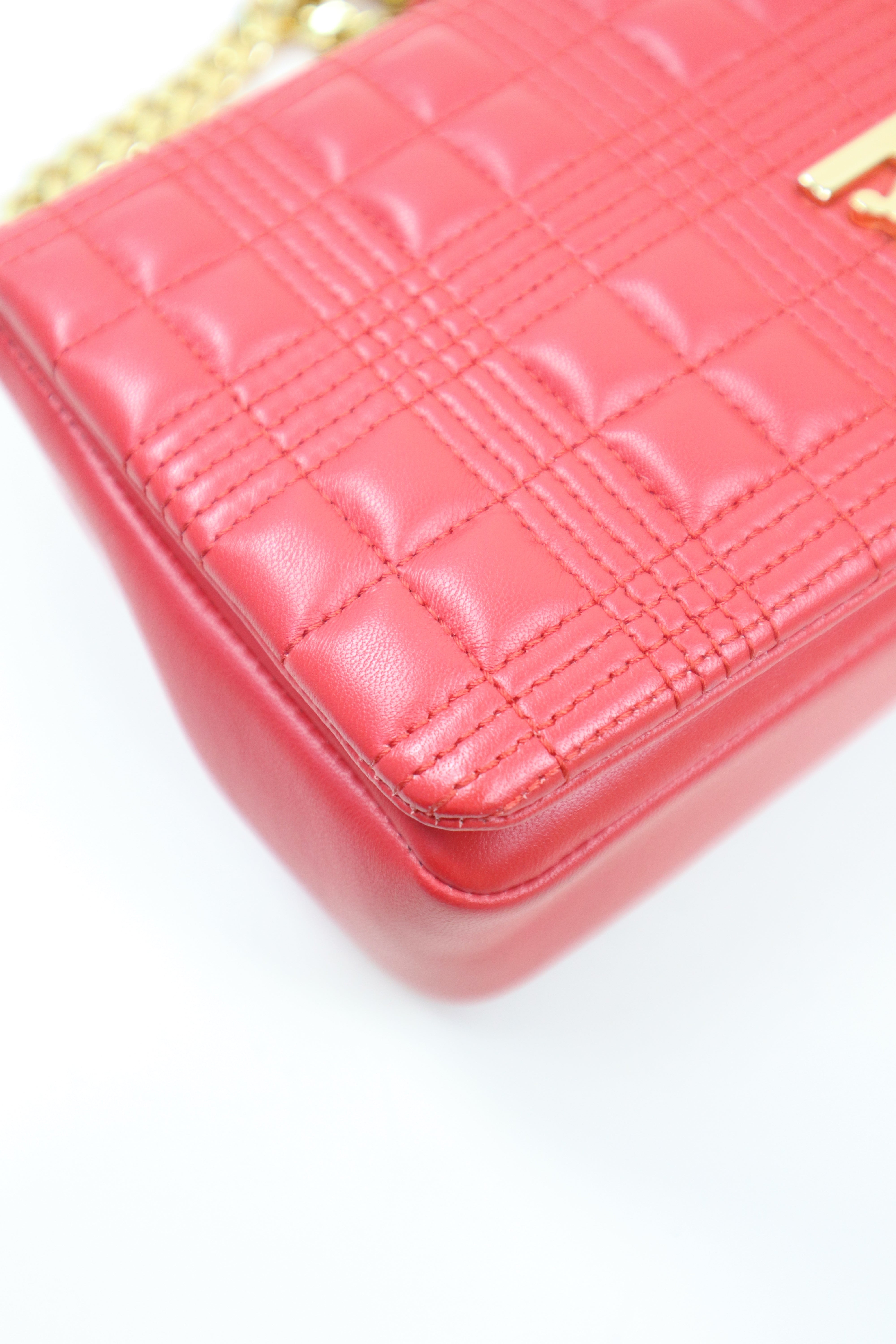 Burberry Red Small Lola Flap TB Shoulder Bag