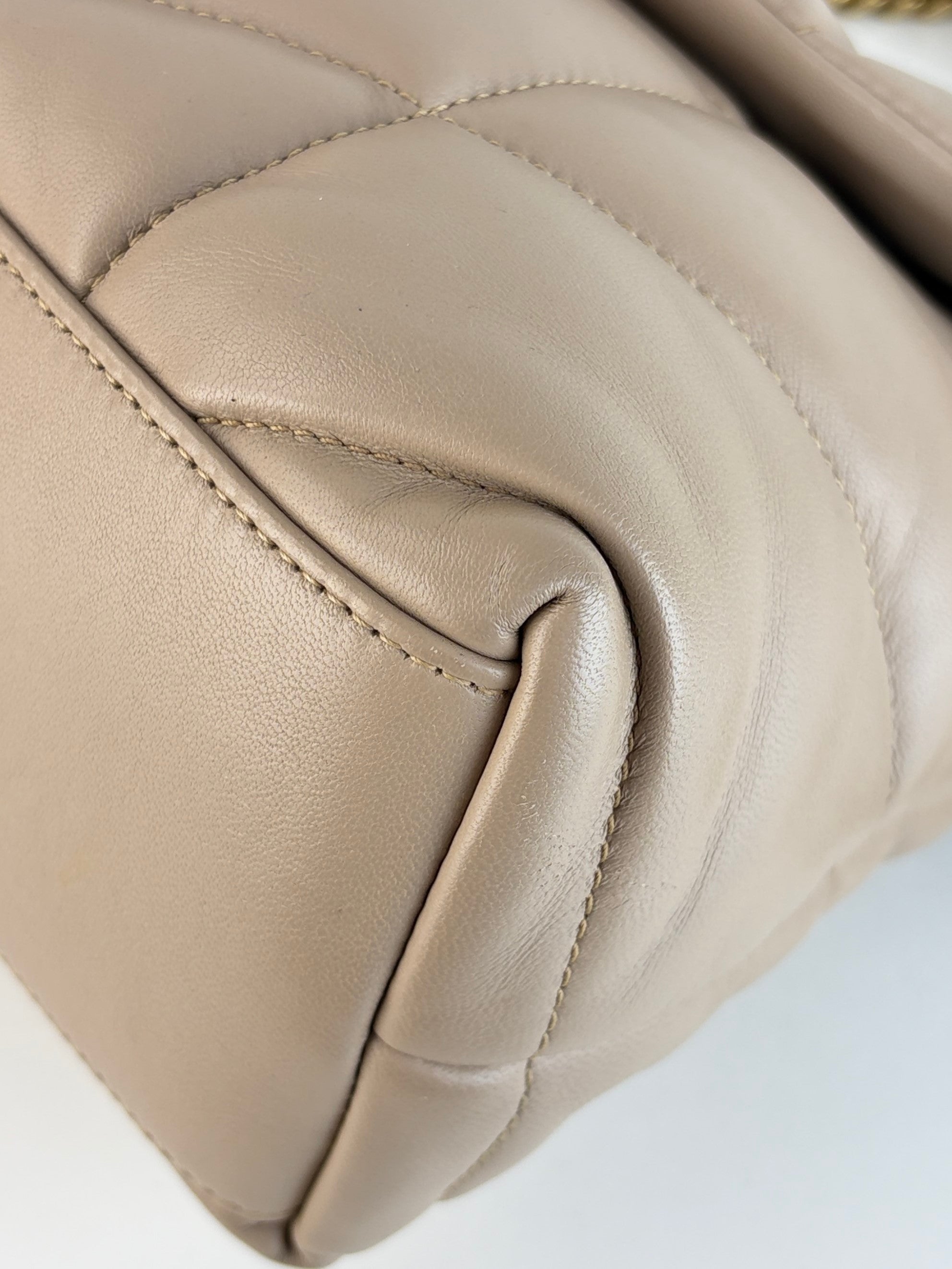 YSL beige Puffer Small in lambskin Shoulder Bag