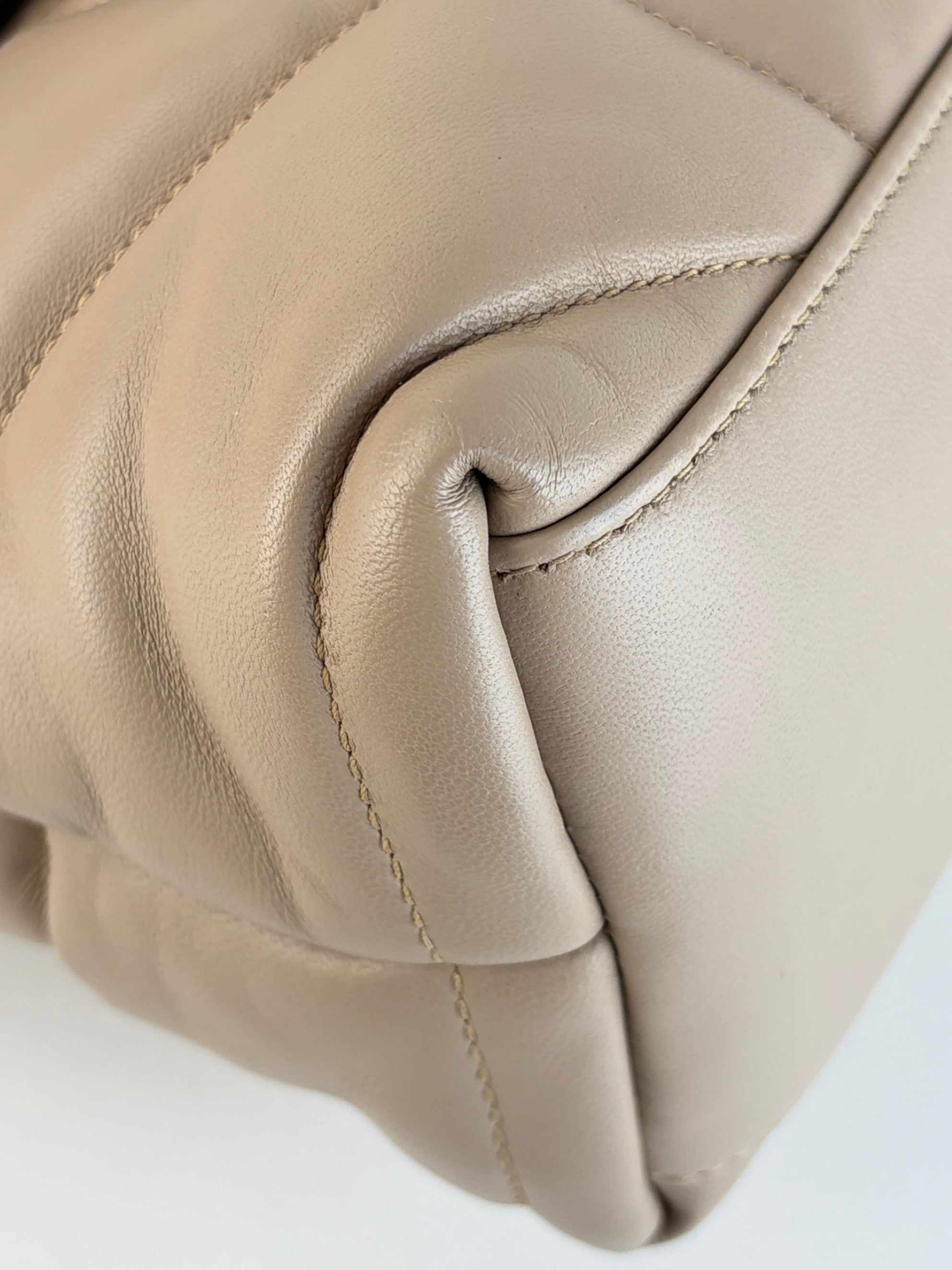 YSL beige Puffer Small in lambskin Shoulder Bag