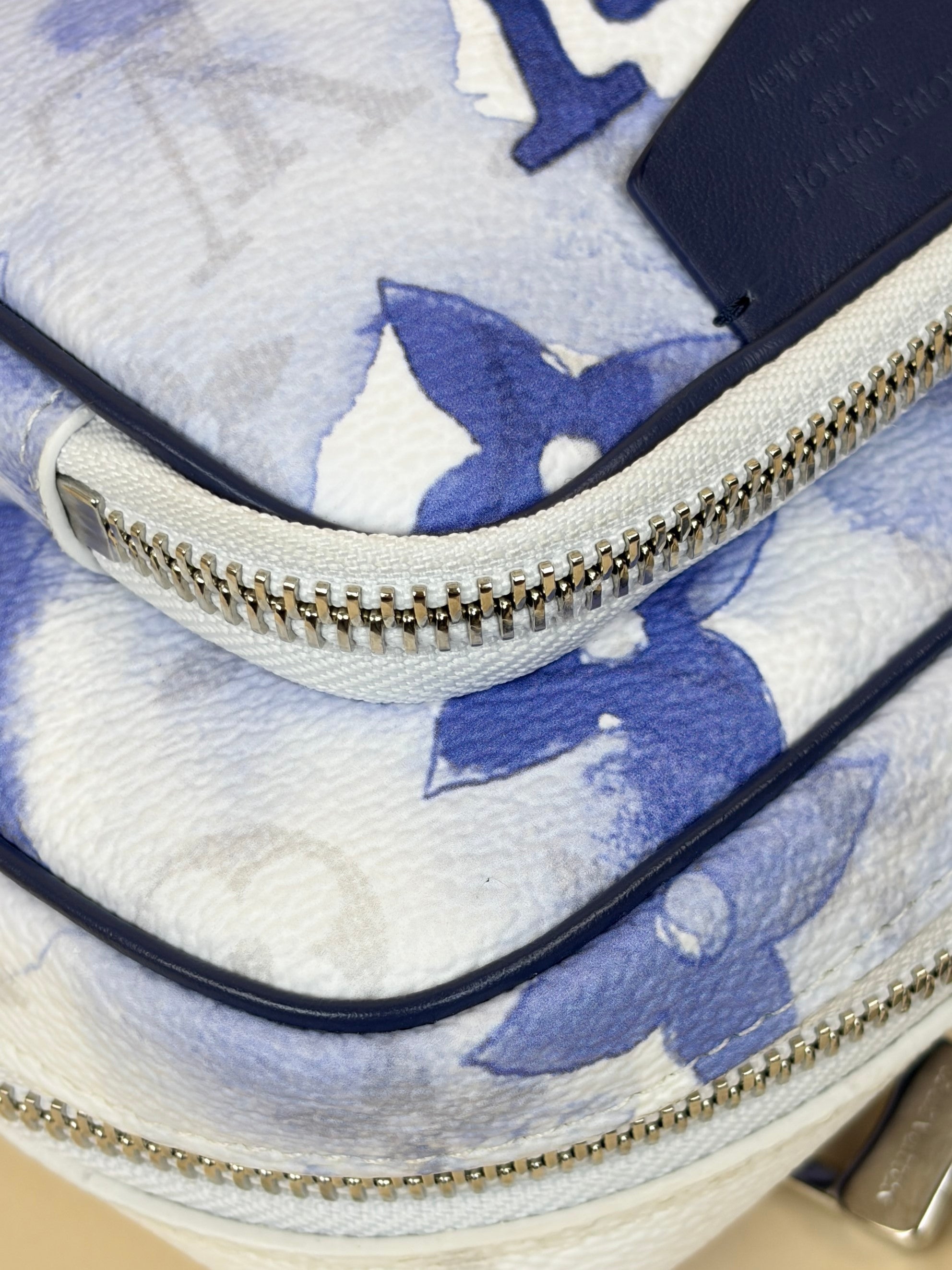 louis Vuitton blue monogram watercolor outdoor limited-edition pouch