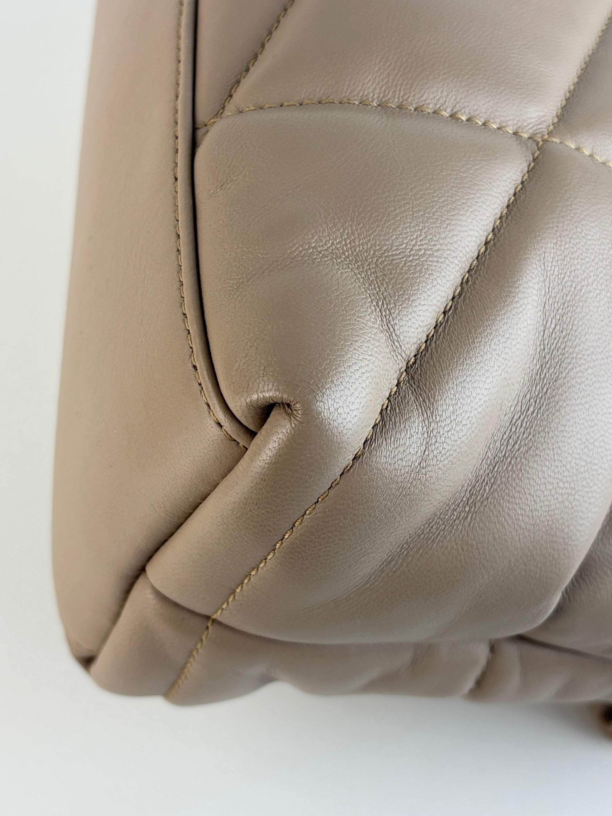 YSL beige Puffer Small in lambskin Shoulder Bag