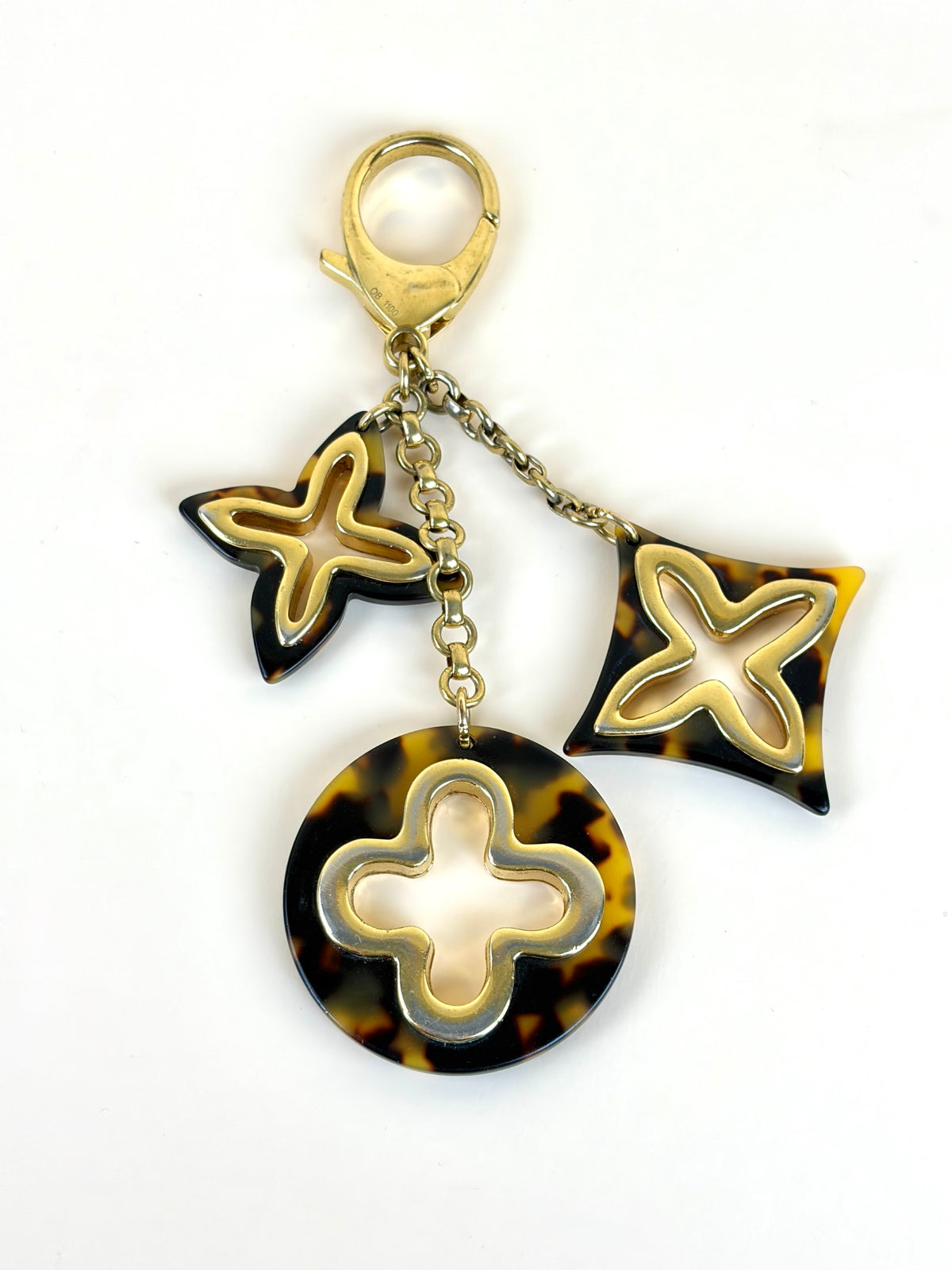 LOUIS VUITTON tortoise shell resin in solence key holder and bag charm