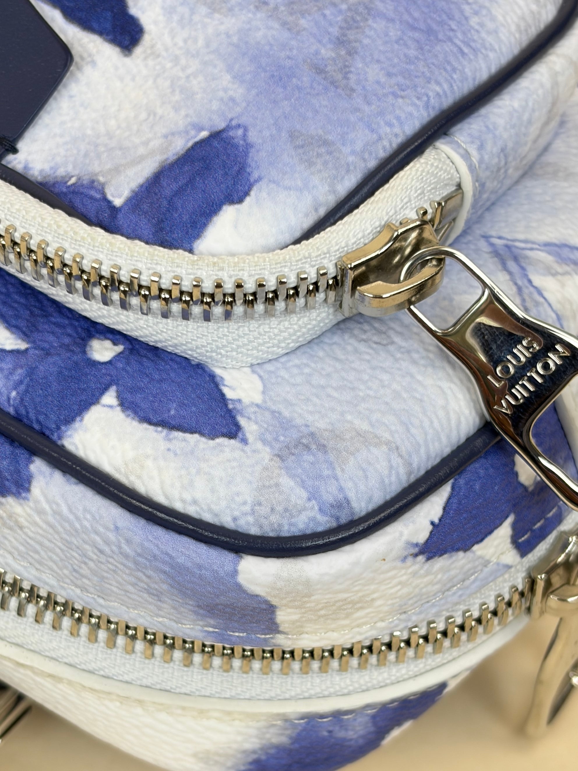 louis Vuitton blue monogram watercolor outdoor limited-edition pouch