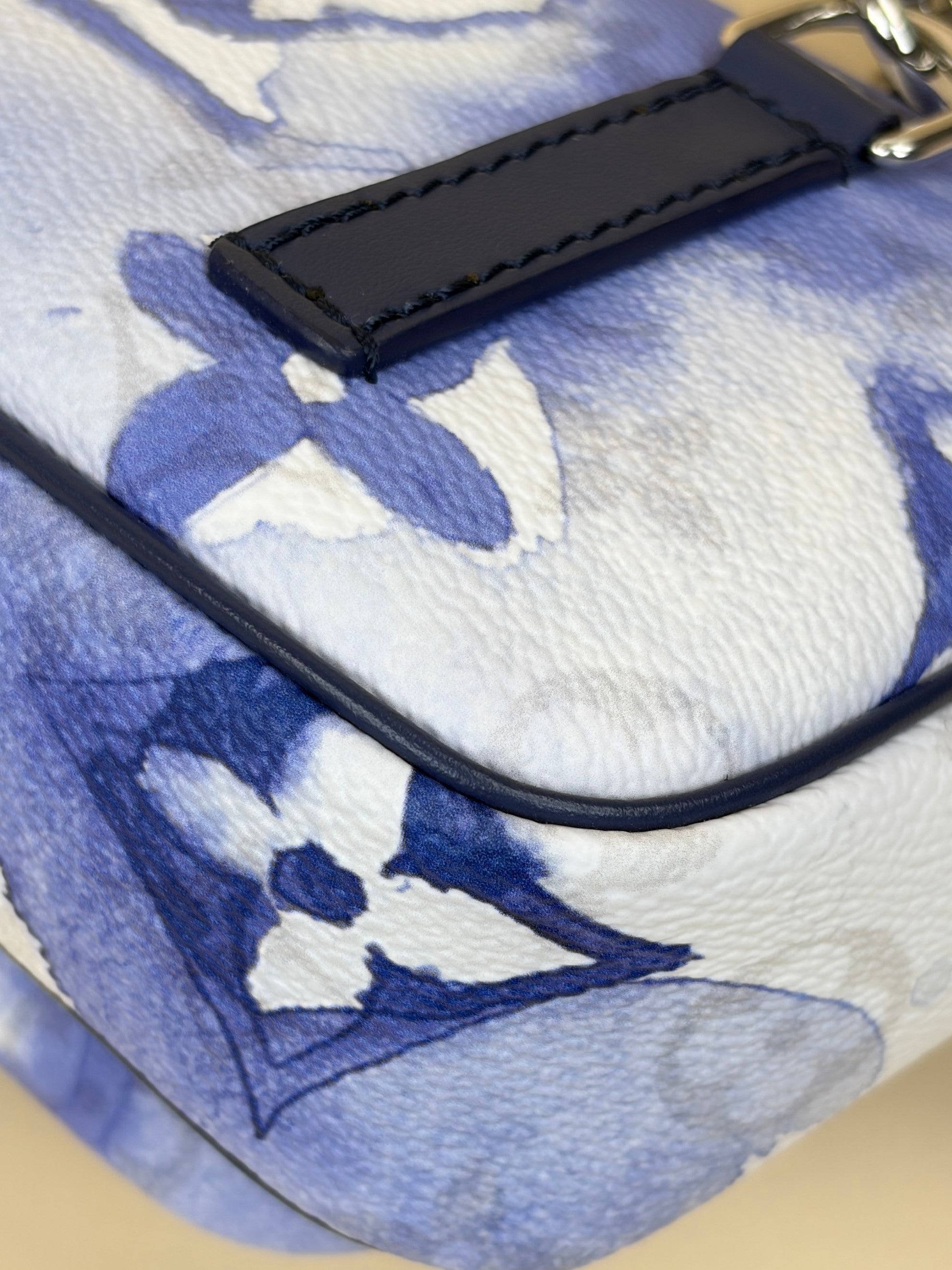 louis Vuitton blue monogram watercolor outdoor limited-edition pouch