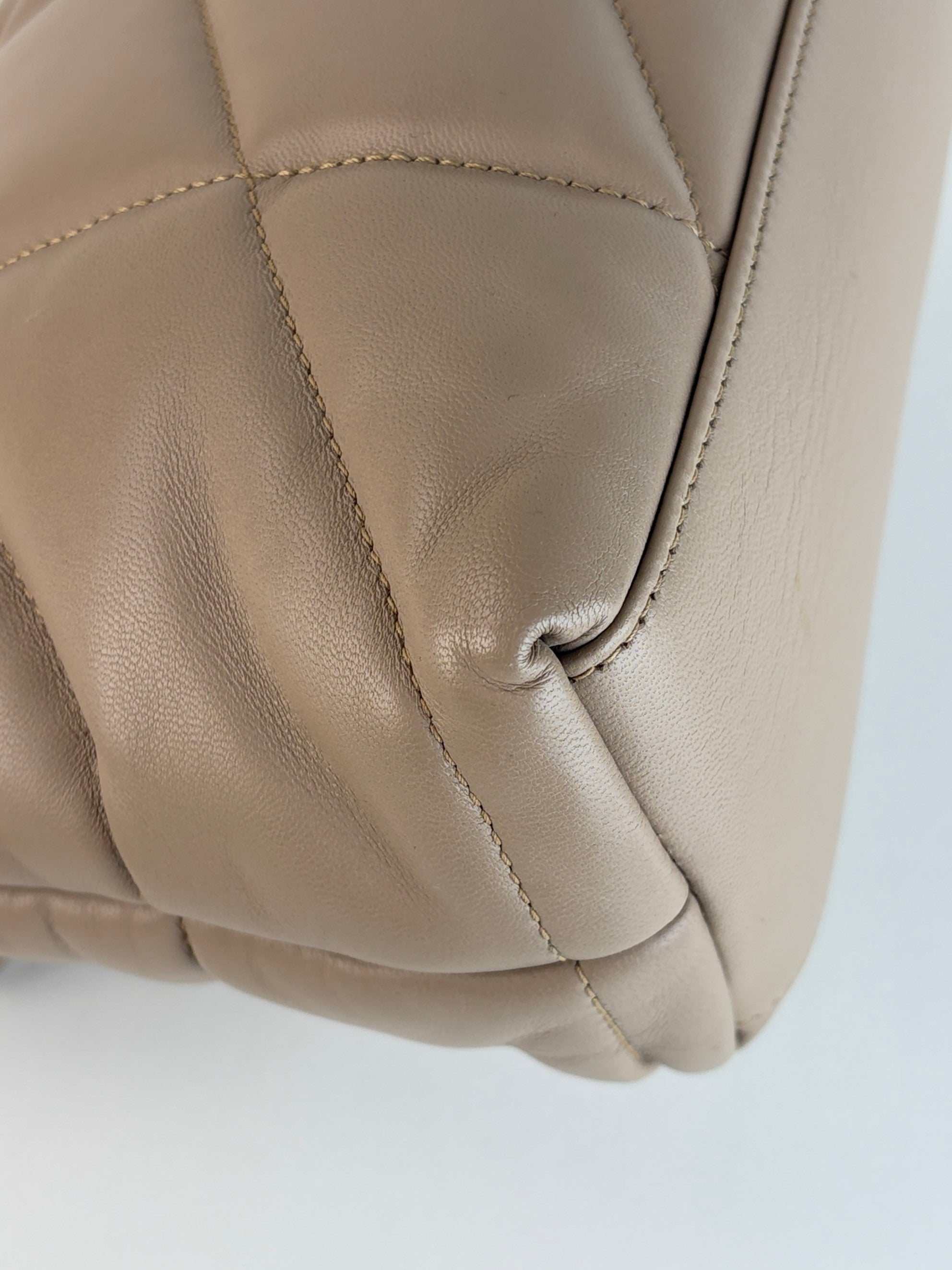 YSL beige Puffer Small in lambskin Shoulder Bag