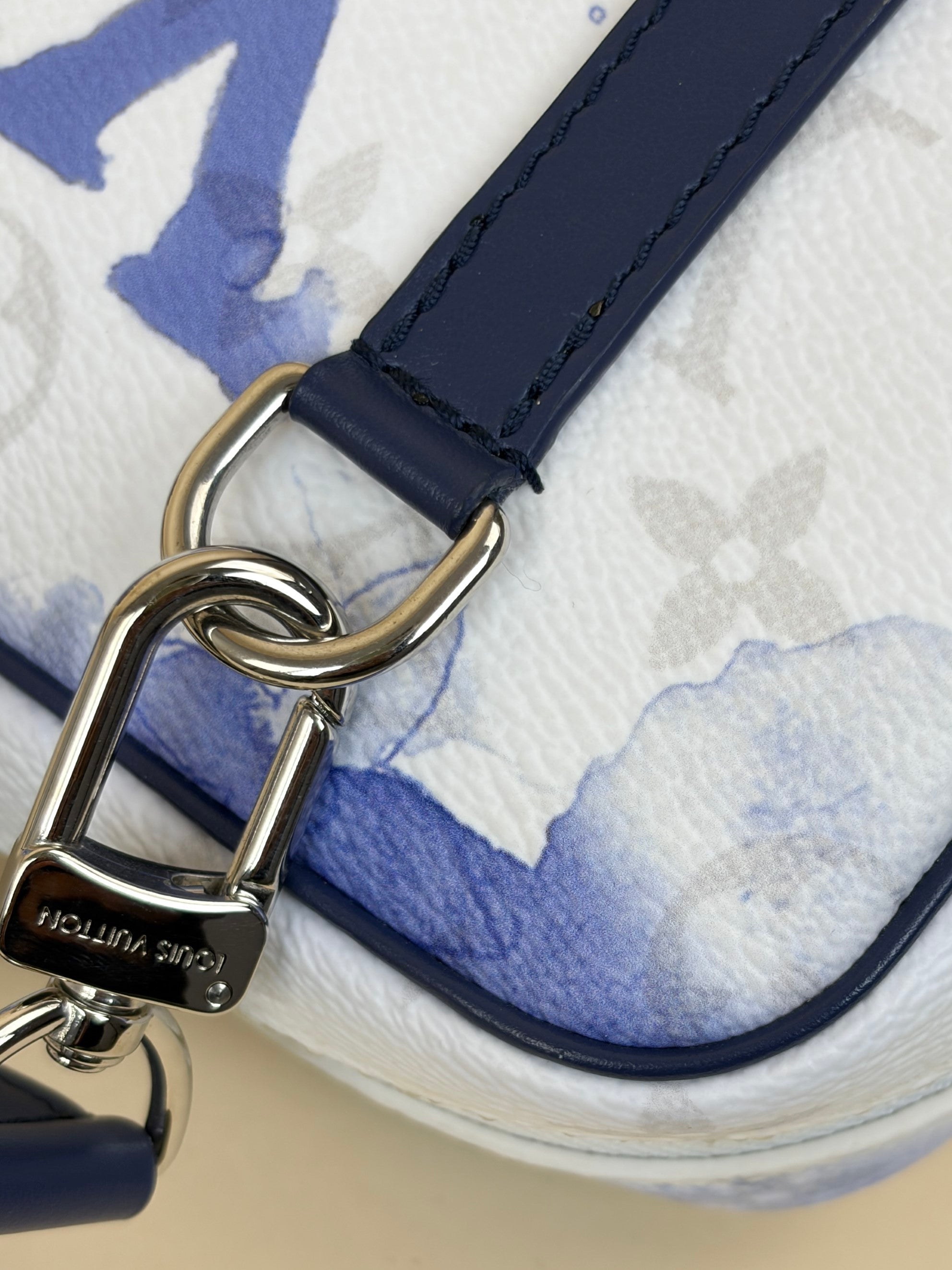 louis Vuitton blue monogram watercolor outdoor limited-edition pouch
