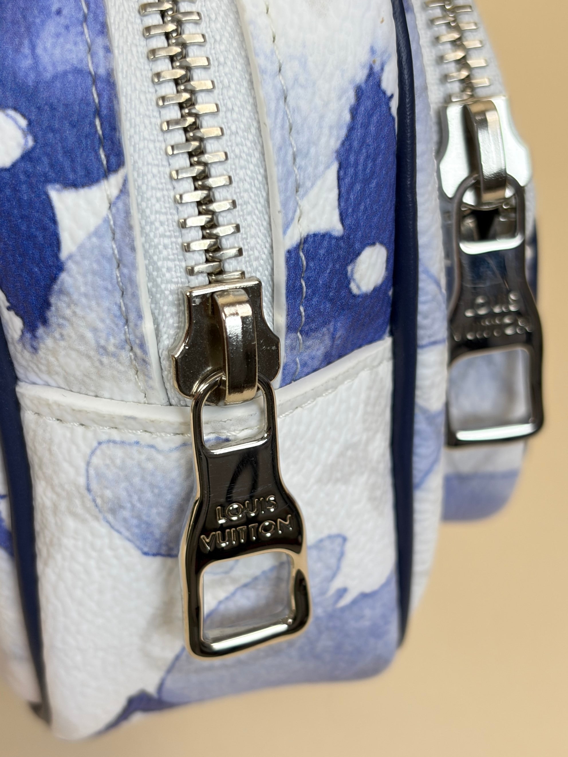louis Vuitton blue monogram watercolor outdoor limited-edition pouch