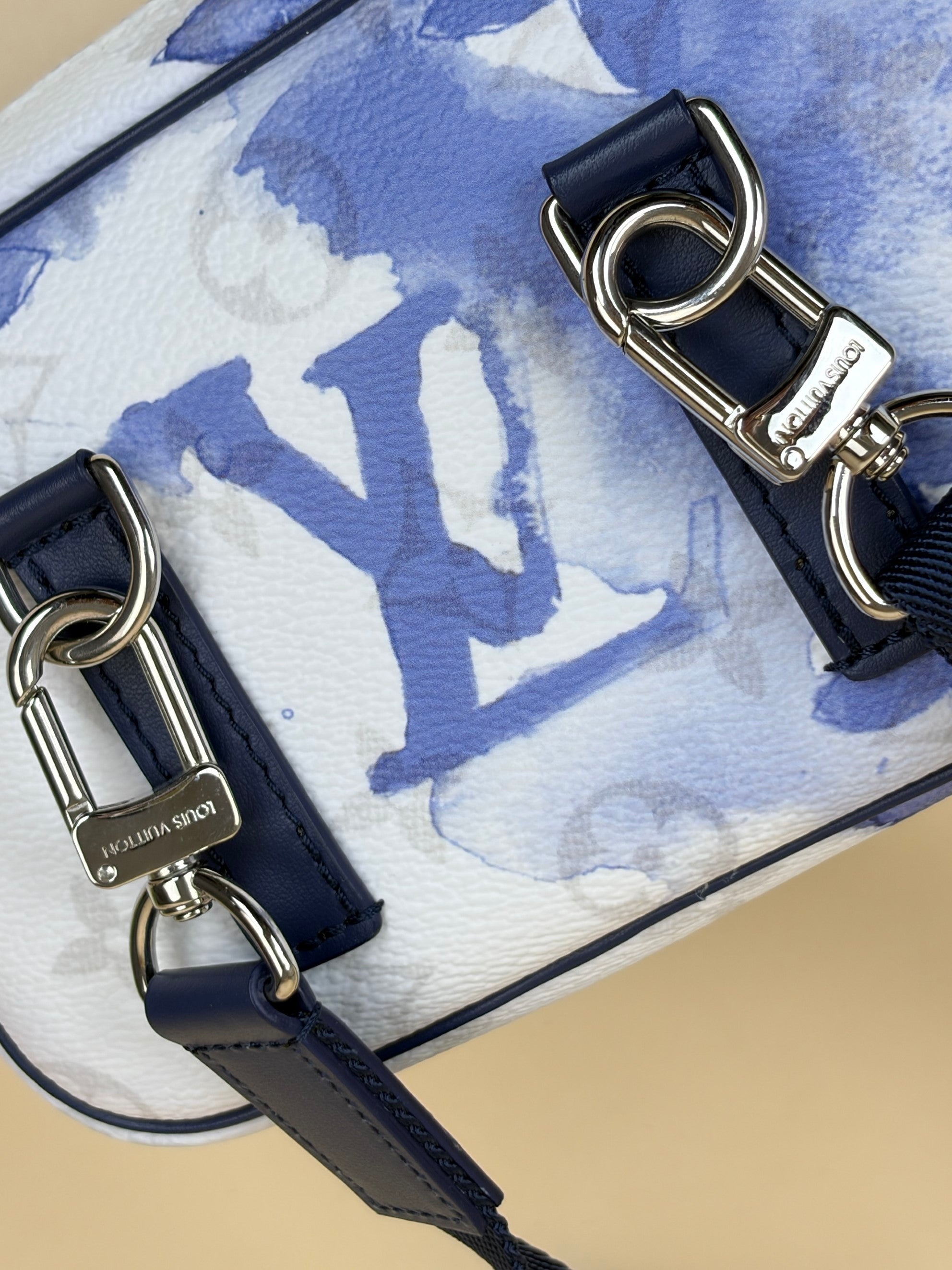 louis Vuitton blue monogram watercolor outdoor limited-edition pouch