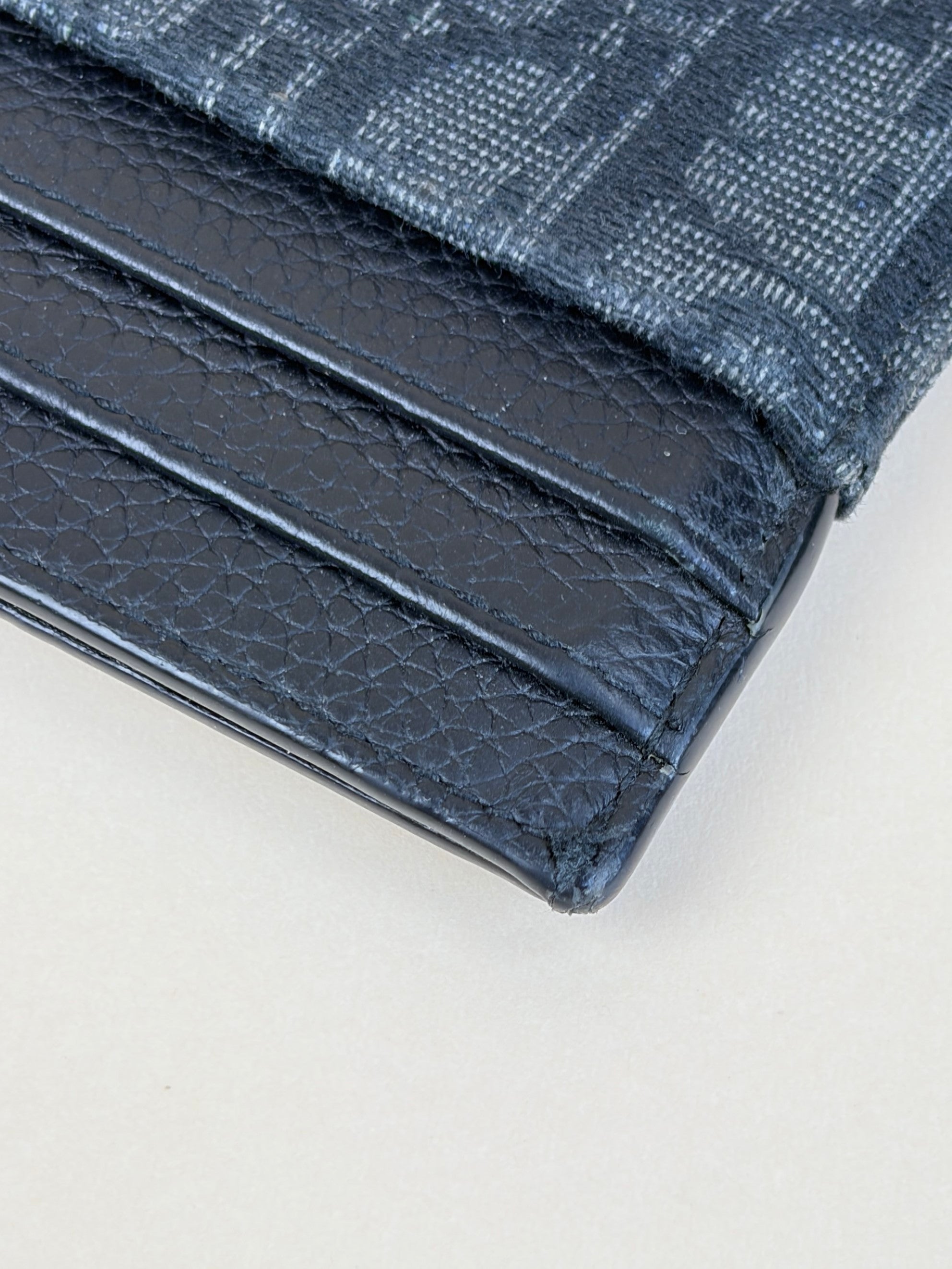 Christian Dior Black Oblique Jacquard Card Holder