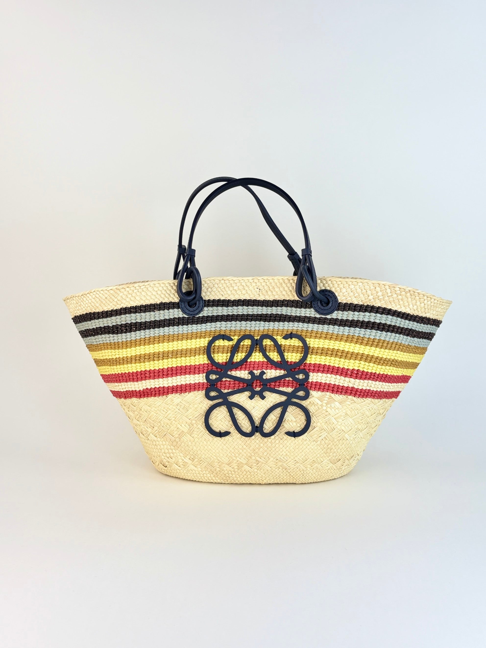 Loewe euro medium anagram raffia basket bag