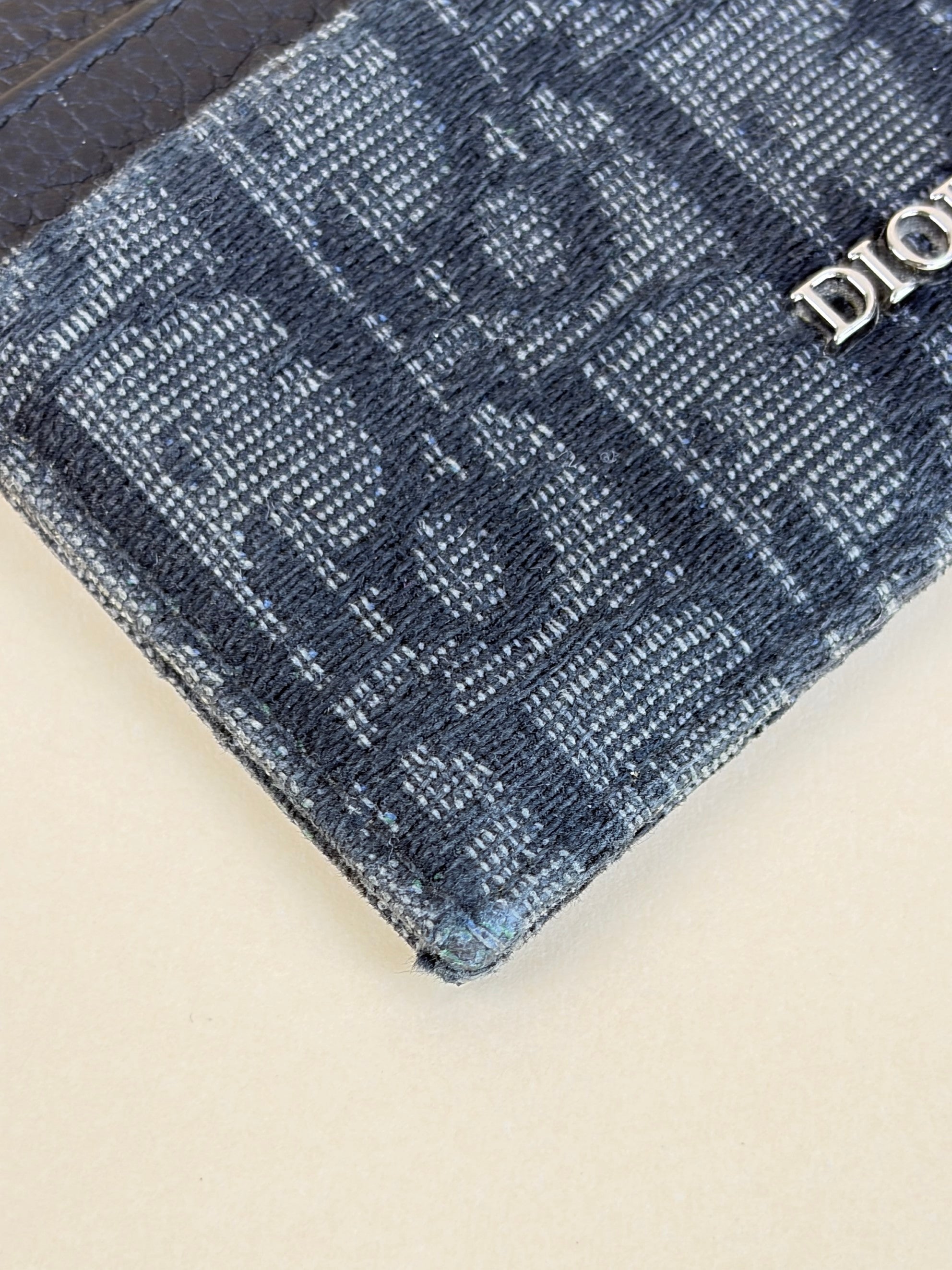 Christian Dior Black Oblique Jacquard Card Holder