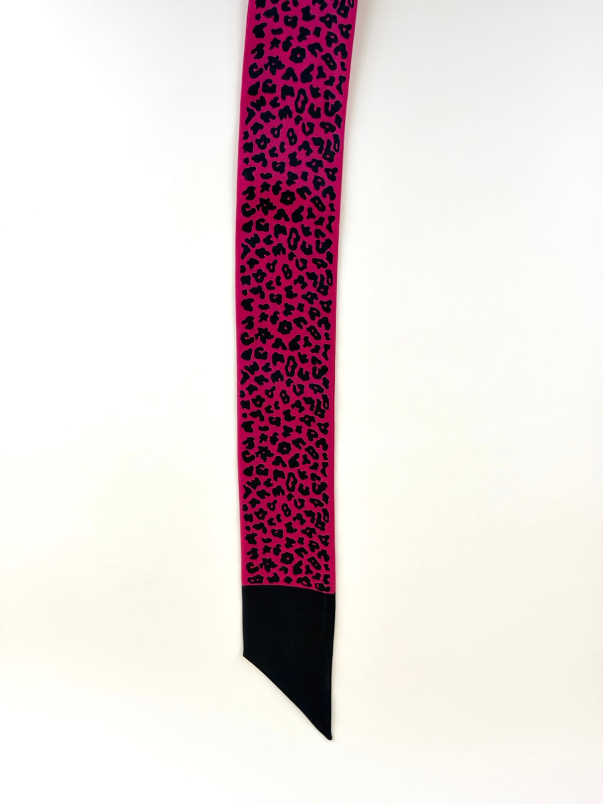 Dior pink/black leopard animal print mitzah silk scarf