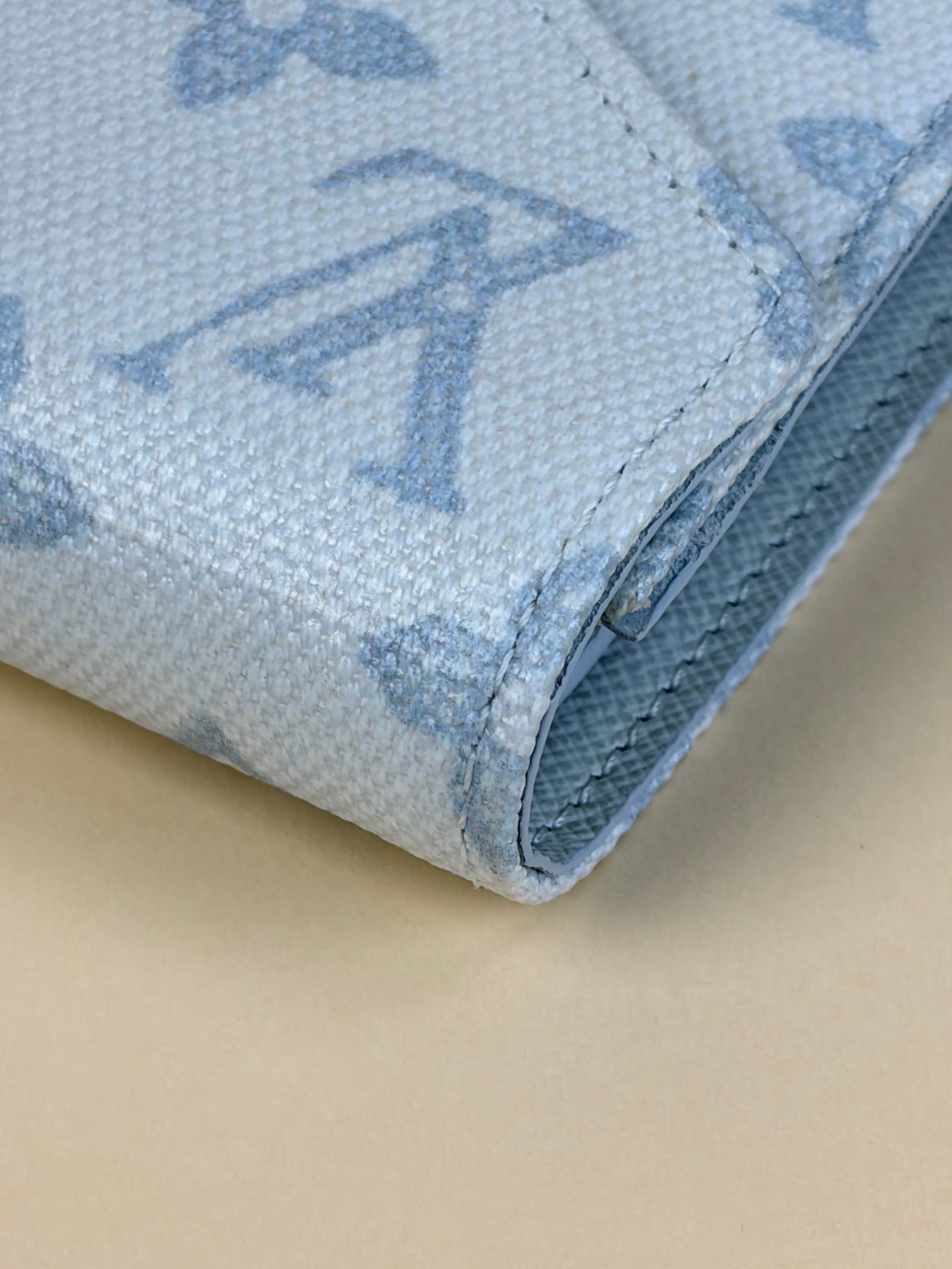 Louis Vuitton Blue Courrier Monogram Victorine Flap Wallet