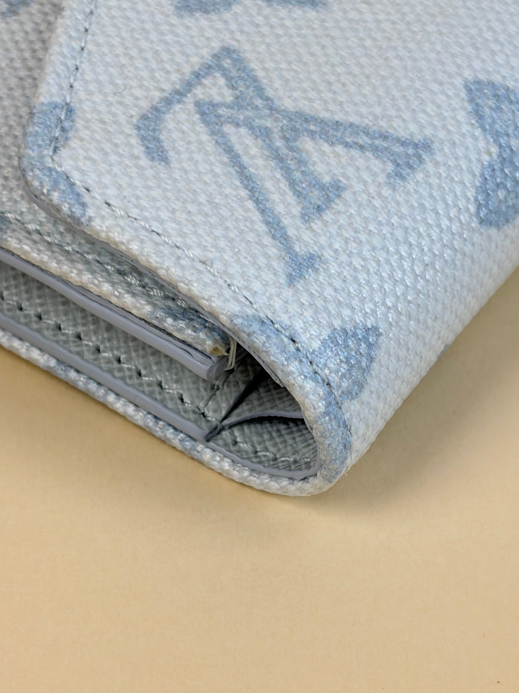 Louis Vuitton Blue Courrier Monogram Victorine Flap Wallet