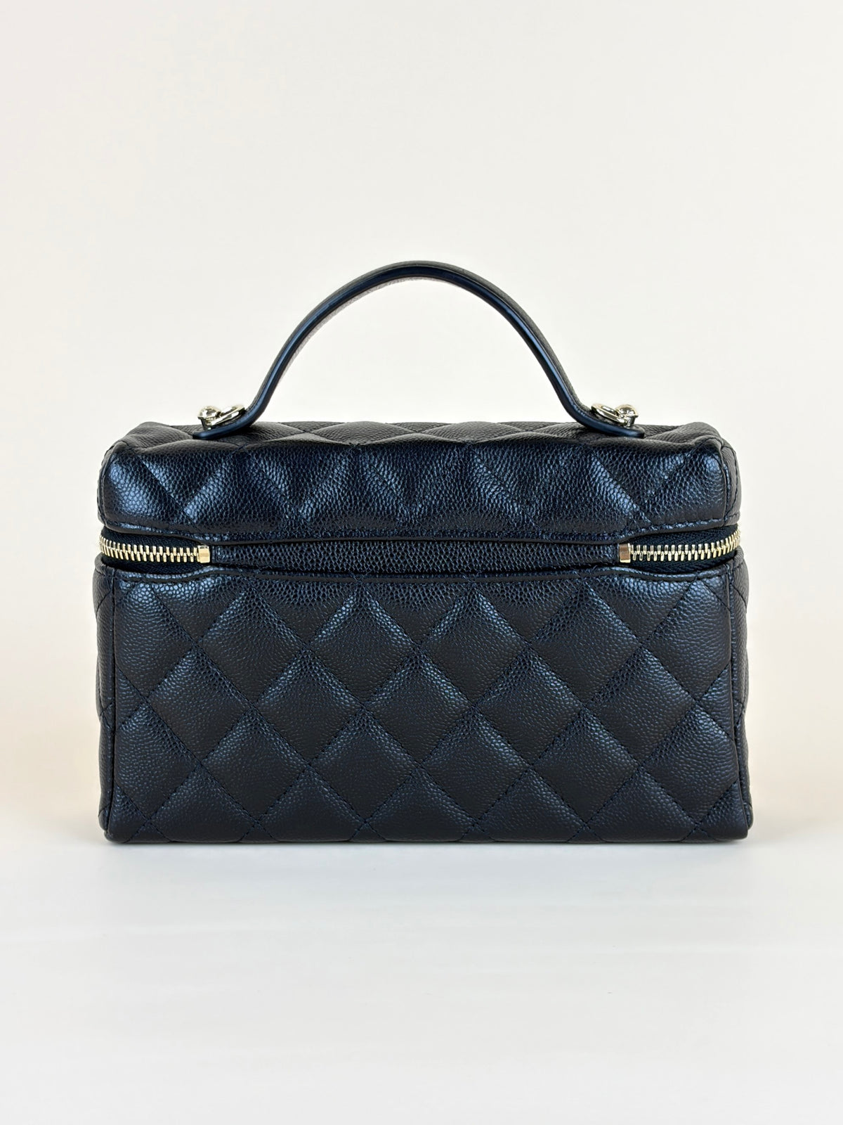 Chanel Black caviar leather vanity bag